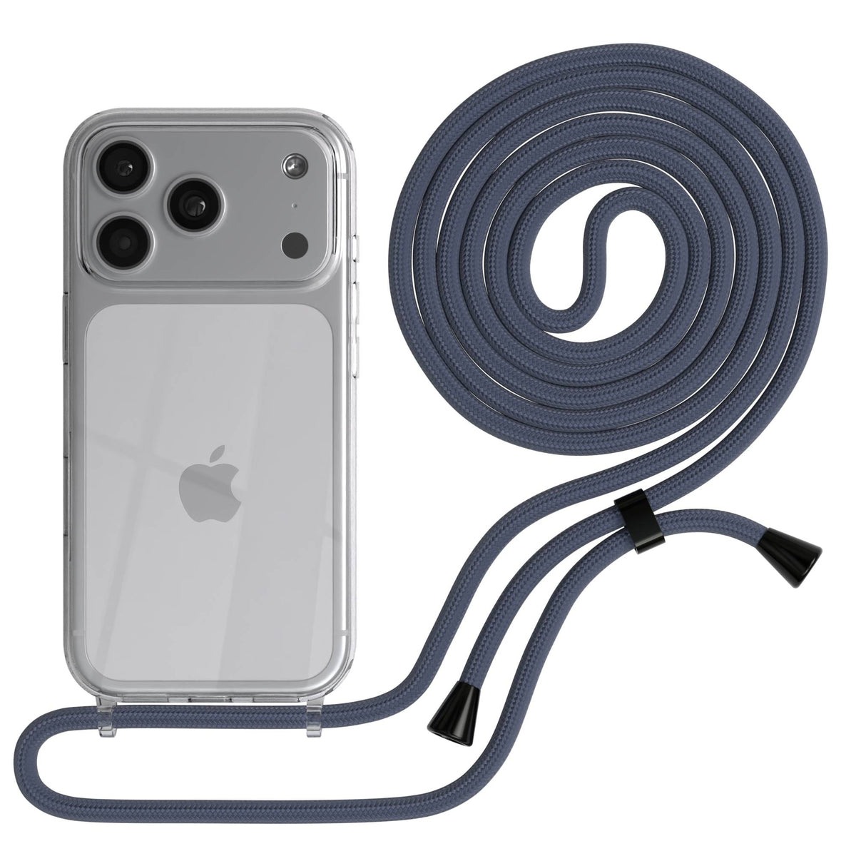 iPhone 17 Pro transparente Handykette mit verstellbarer Kordel TPU Hülle