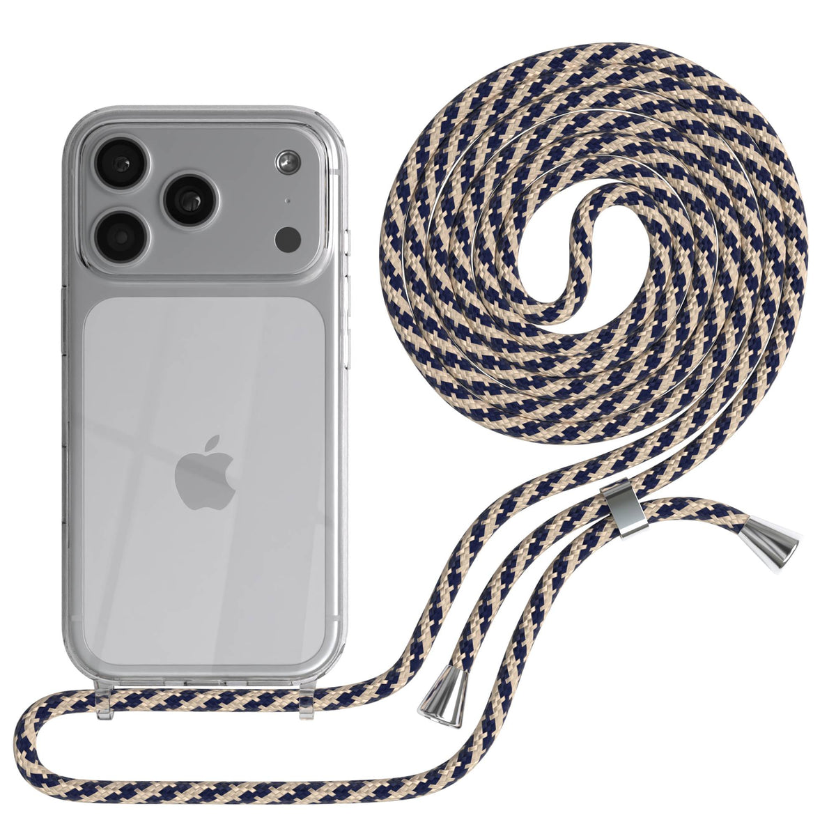 iPhone 17 Pro transparente Handykette mit verstellbarer Kordel TPU Hülle