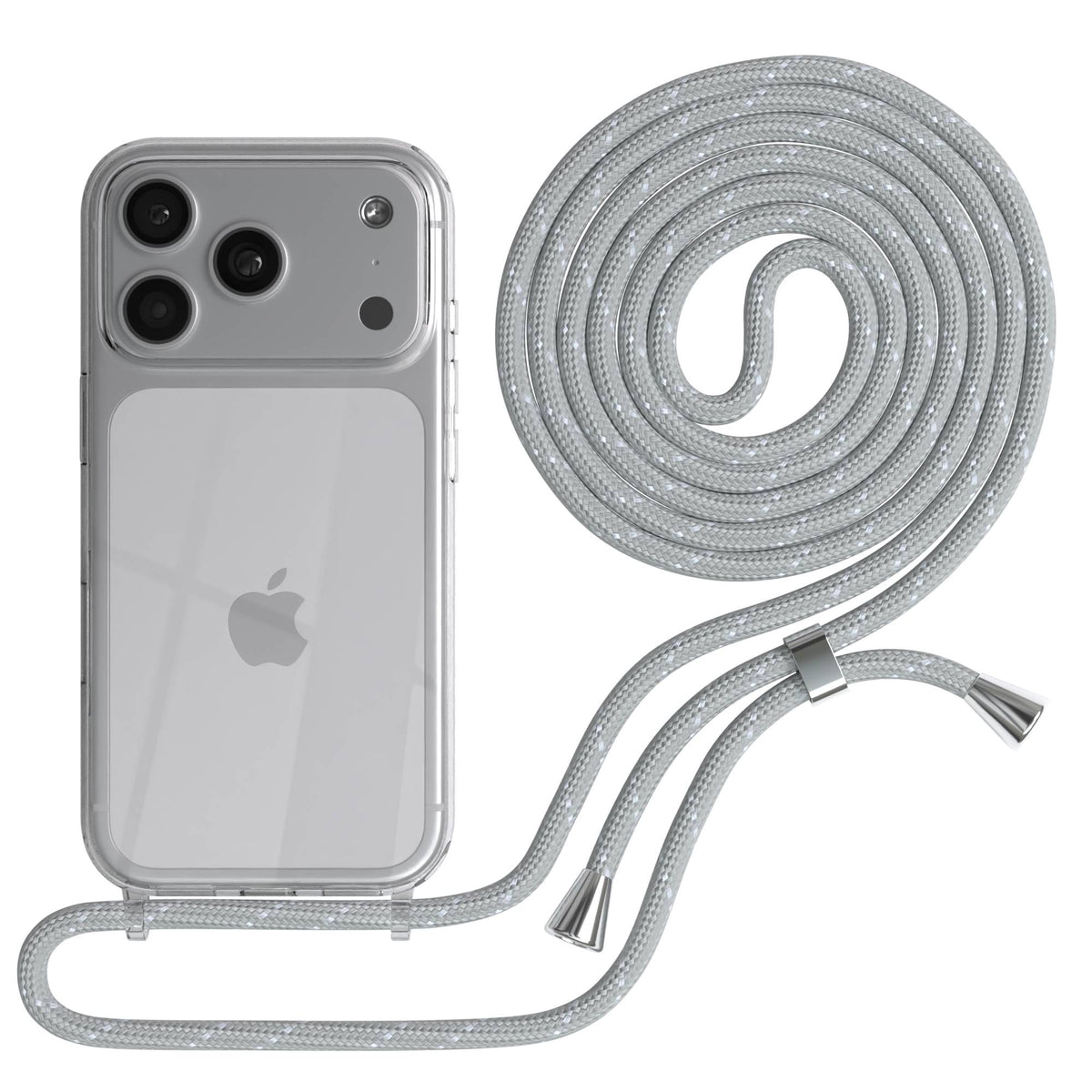 iPhone 17 Pro transparente Handykette mit verstellbarer Kordel TPU Hülle
