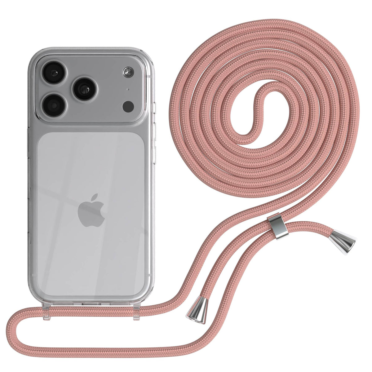 iPhone 17 Pro transparente Handykette mit verstellbarer Kordel TPU Hülle