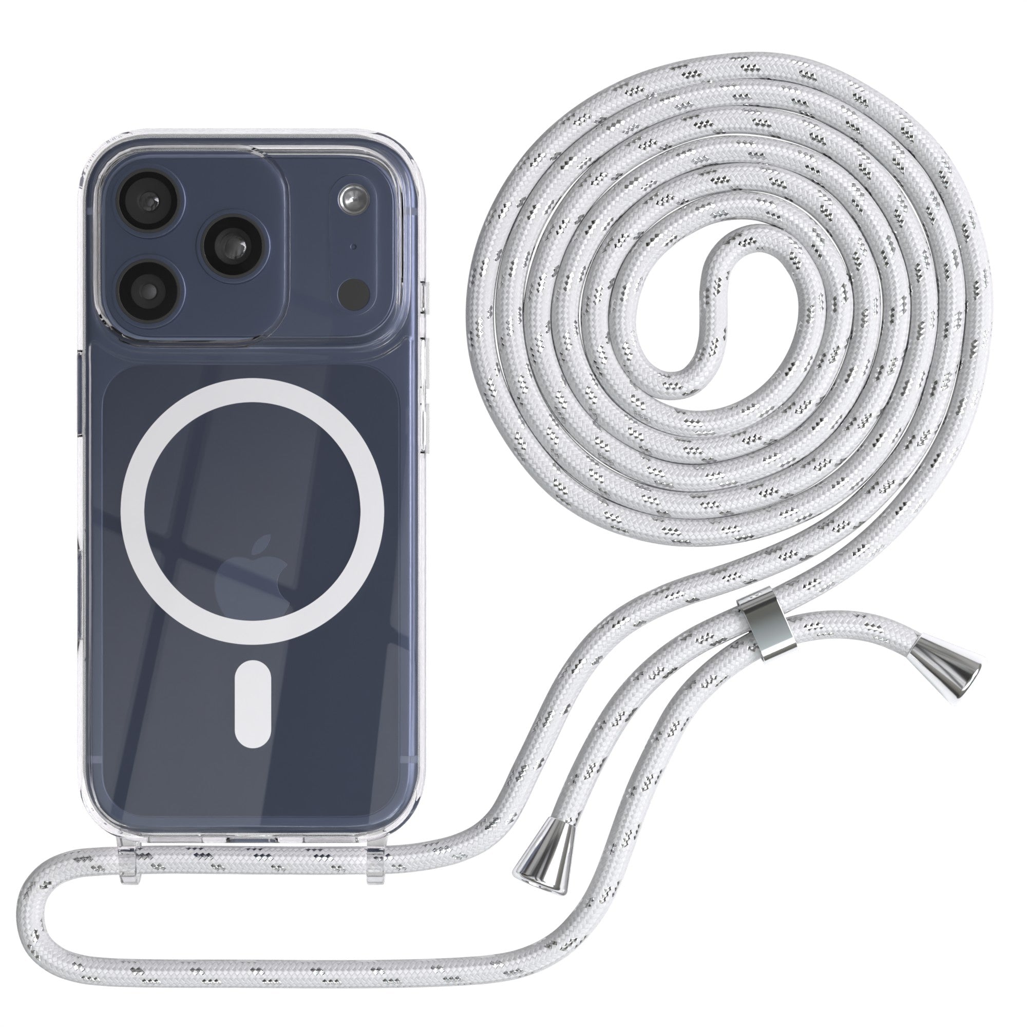 iPhone 17 Pro transparente Hülle + Kordel mit MagSafe