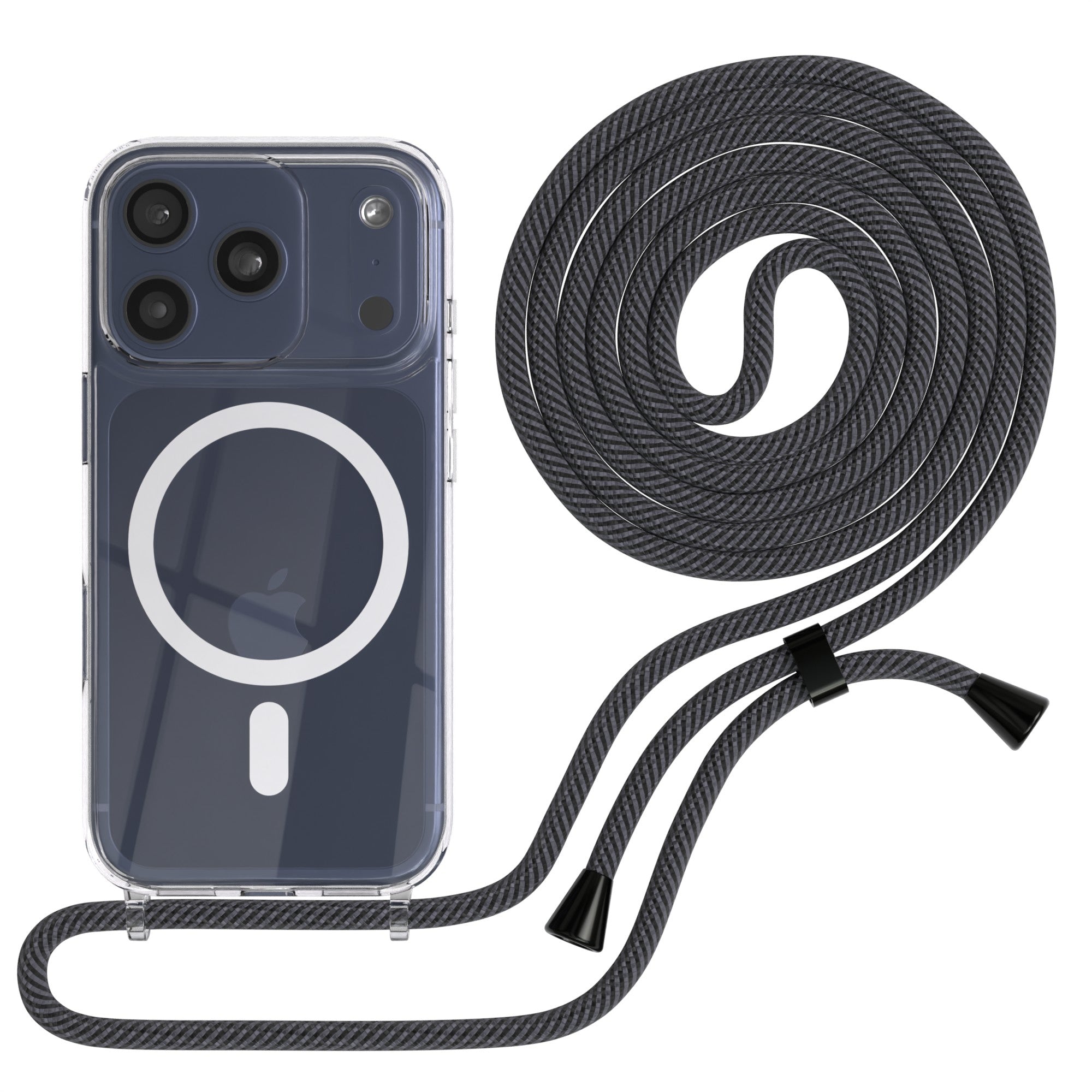 iPhone 17 Pro transparente Hülle + Kordel mit MagSafe