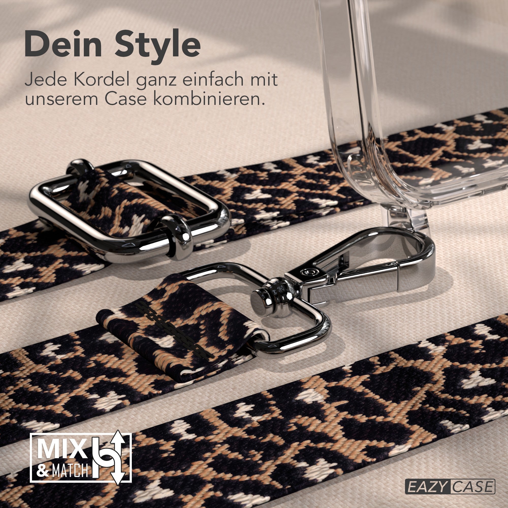 iPhone 17 Pro MagSafe Handykette mit verstellbarem Boho Band EAZY CASE
