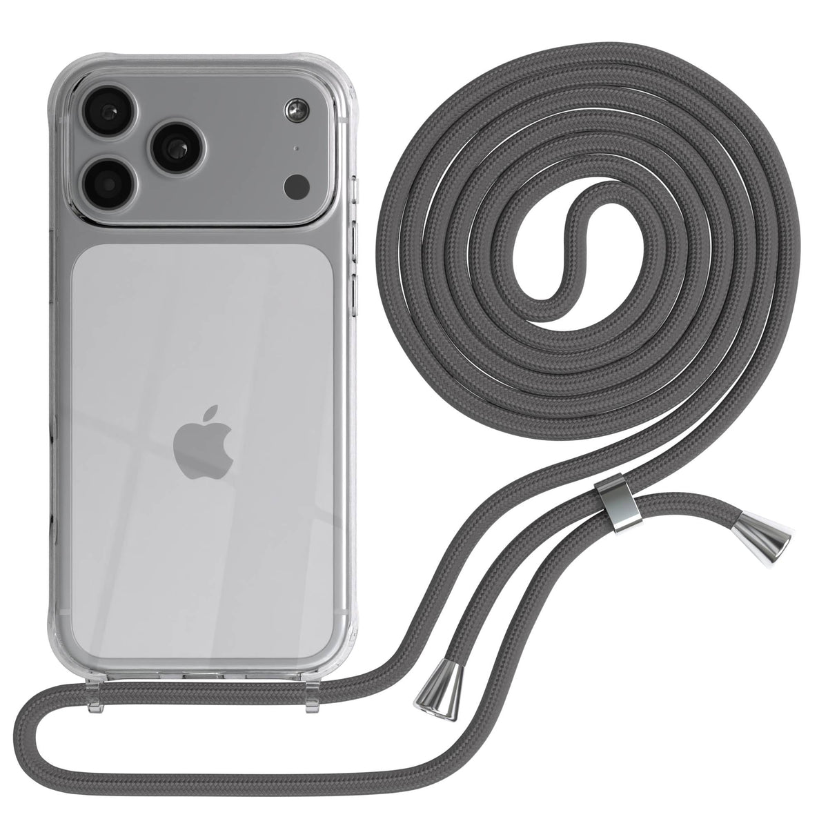 iPhone 17 Pro Max transparente Handykette mit verstellbarer Kordel TPU Hülle