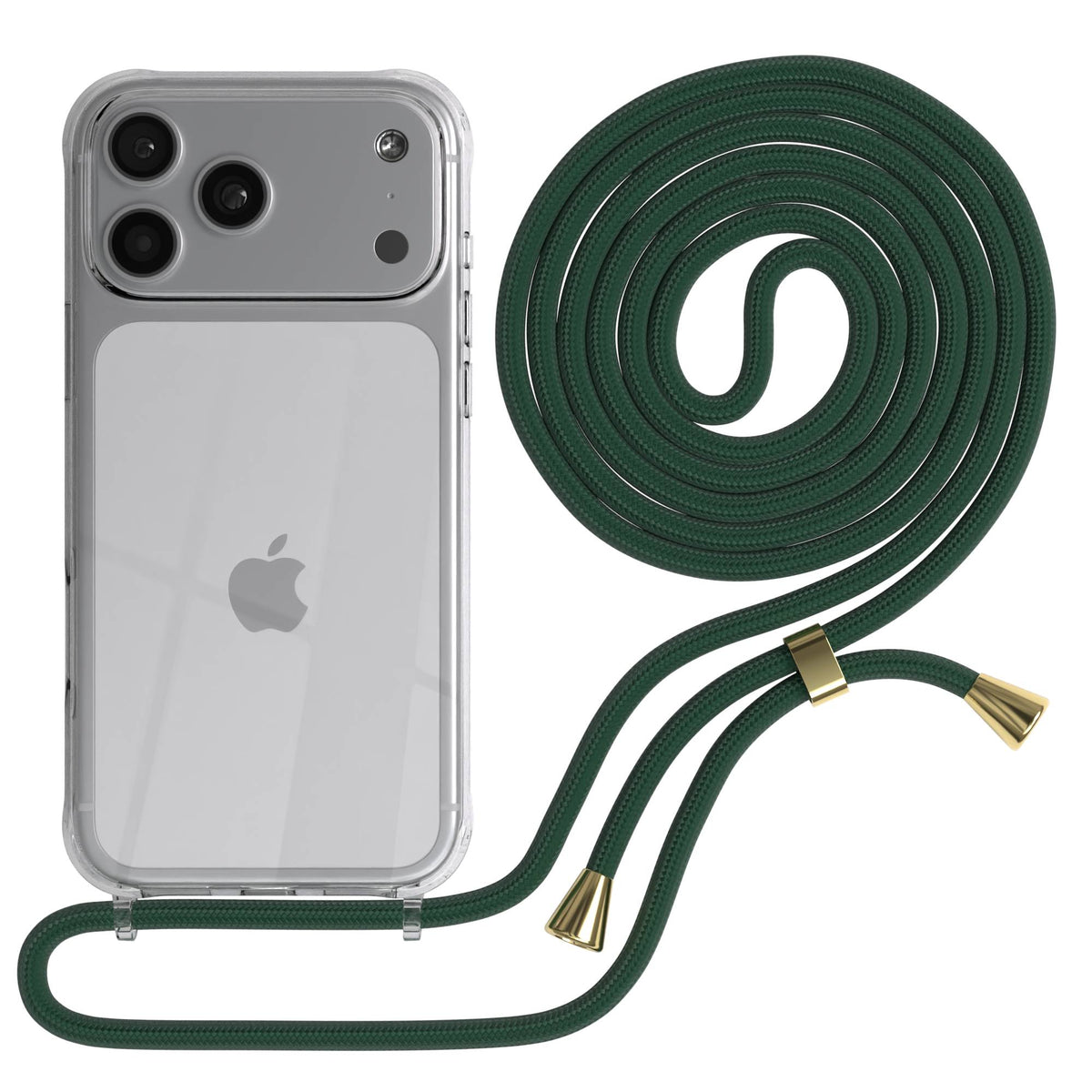 iPhone 17 Pro Max transparente Handykette mit verstellbarer Kordel TPU Hülle
