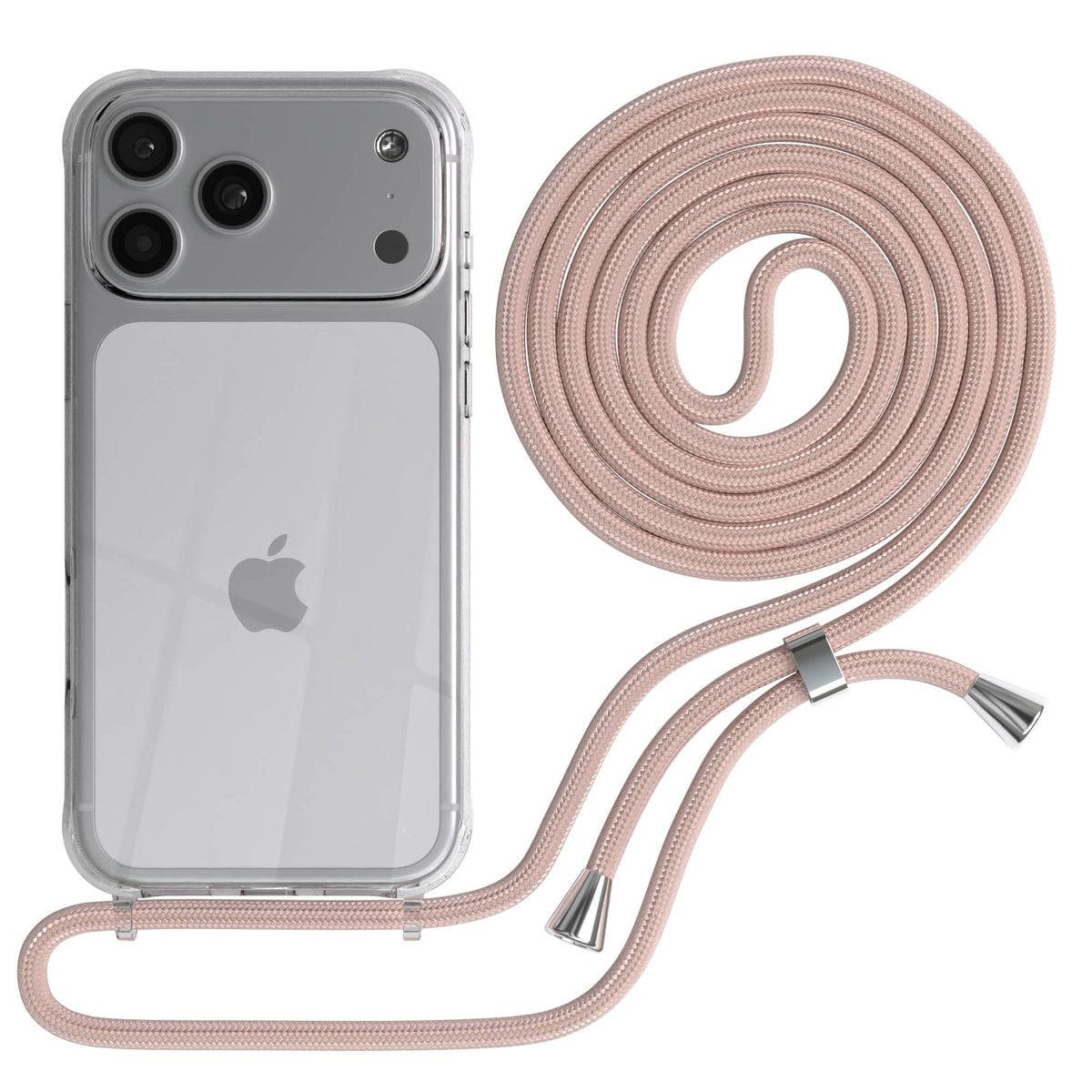 iPhone 17 Pro Max transparente Handykette mit verstellbarer Kordel TPU Hülle