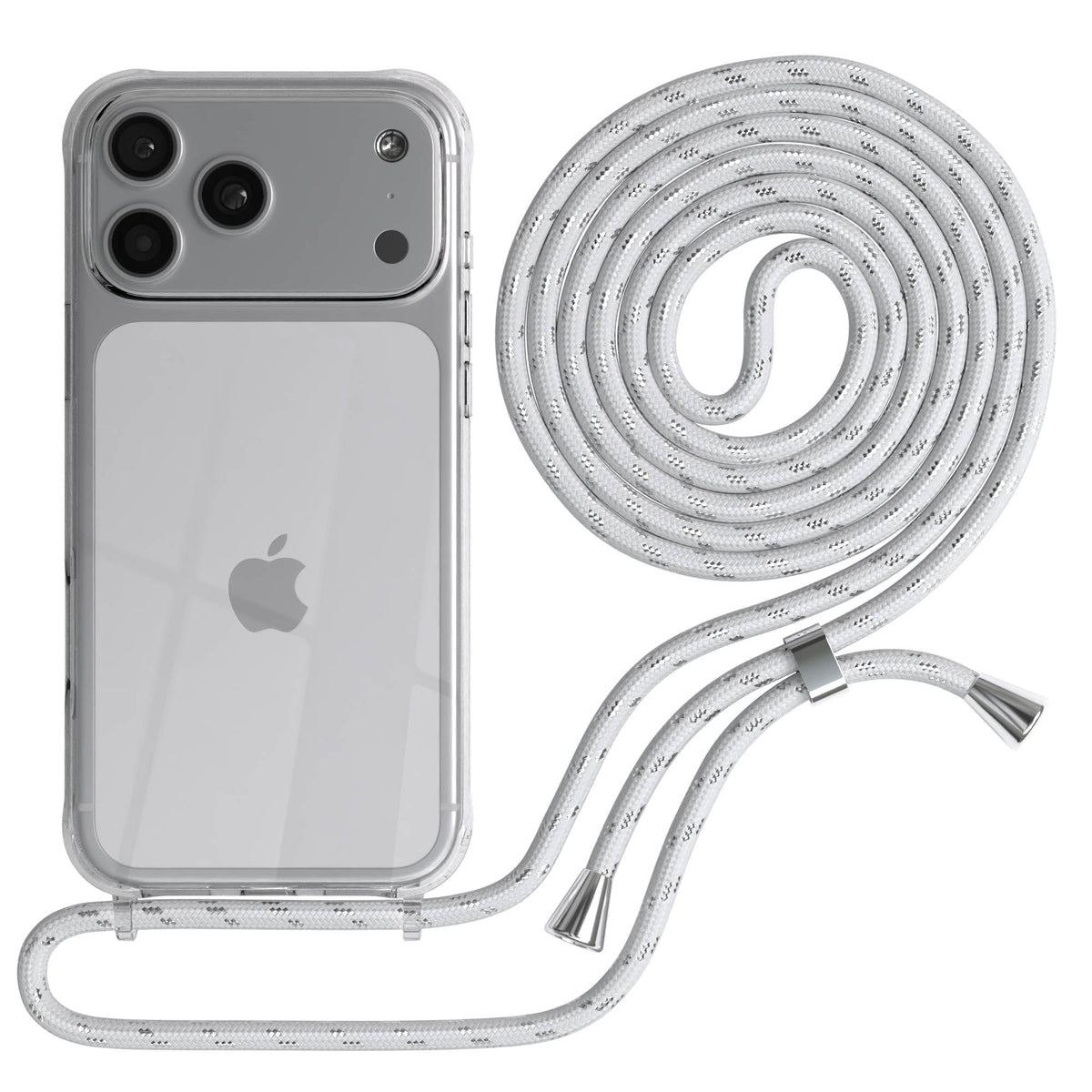 iPhone 17 Pro Max transparente Handykette mit verstellbarer Kordel TPU Hülle
