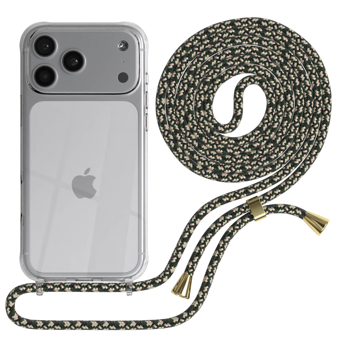 iPhone 17 Pro Max transparente Handykette mit verstellbarer Kordel TPU Hülle