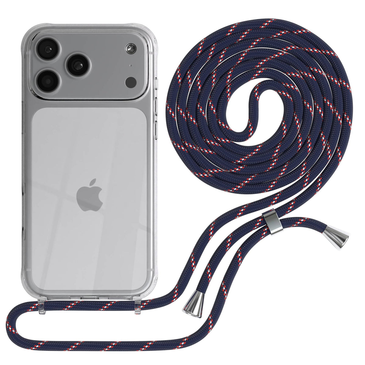iPhone 17 Pro Max transparente Handykette mit verstellbarer Kordel TPU Hülle