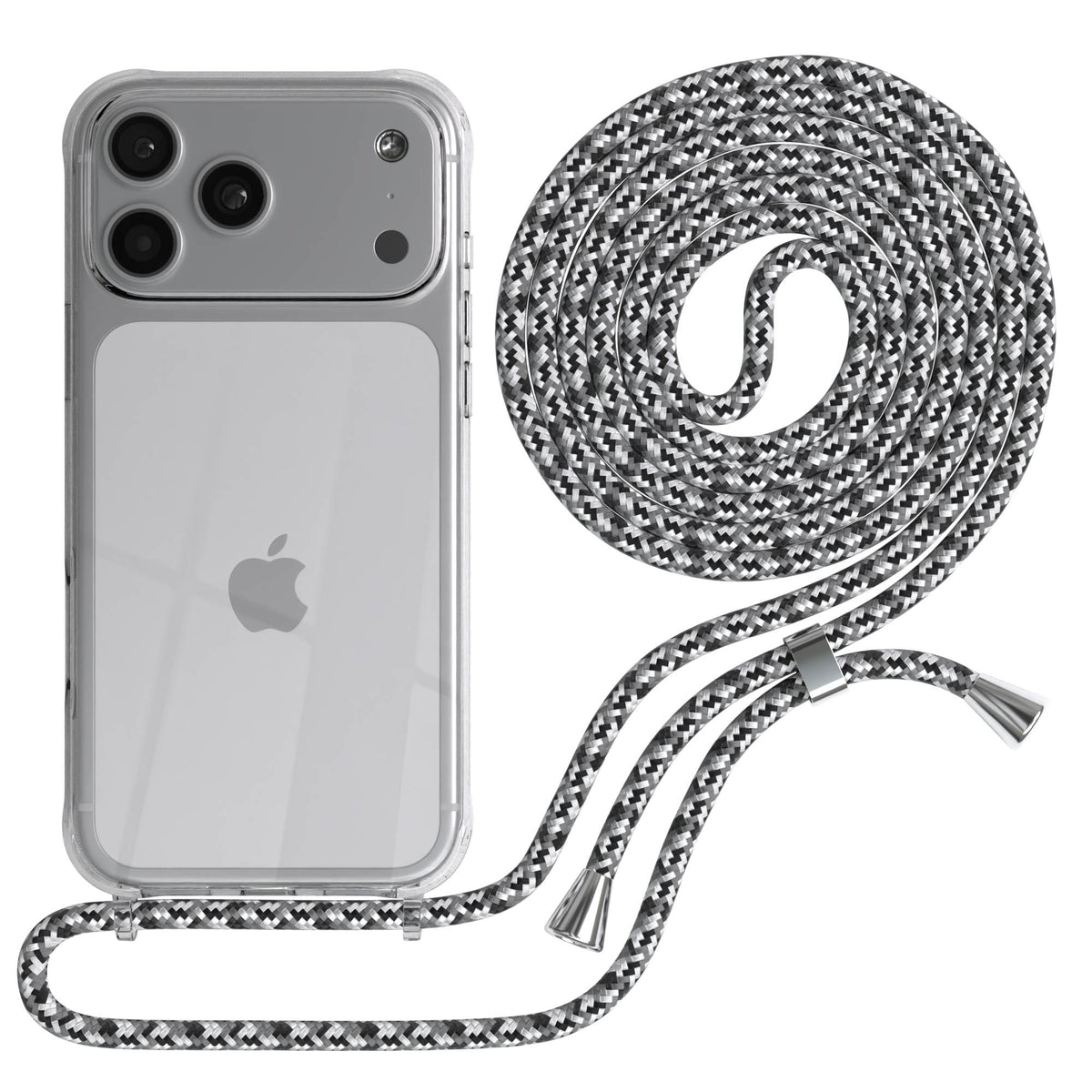iPhone 17 Pro Max transparente Handykette mit verstellbarer Kordel TPU Hülle