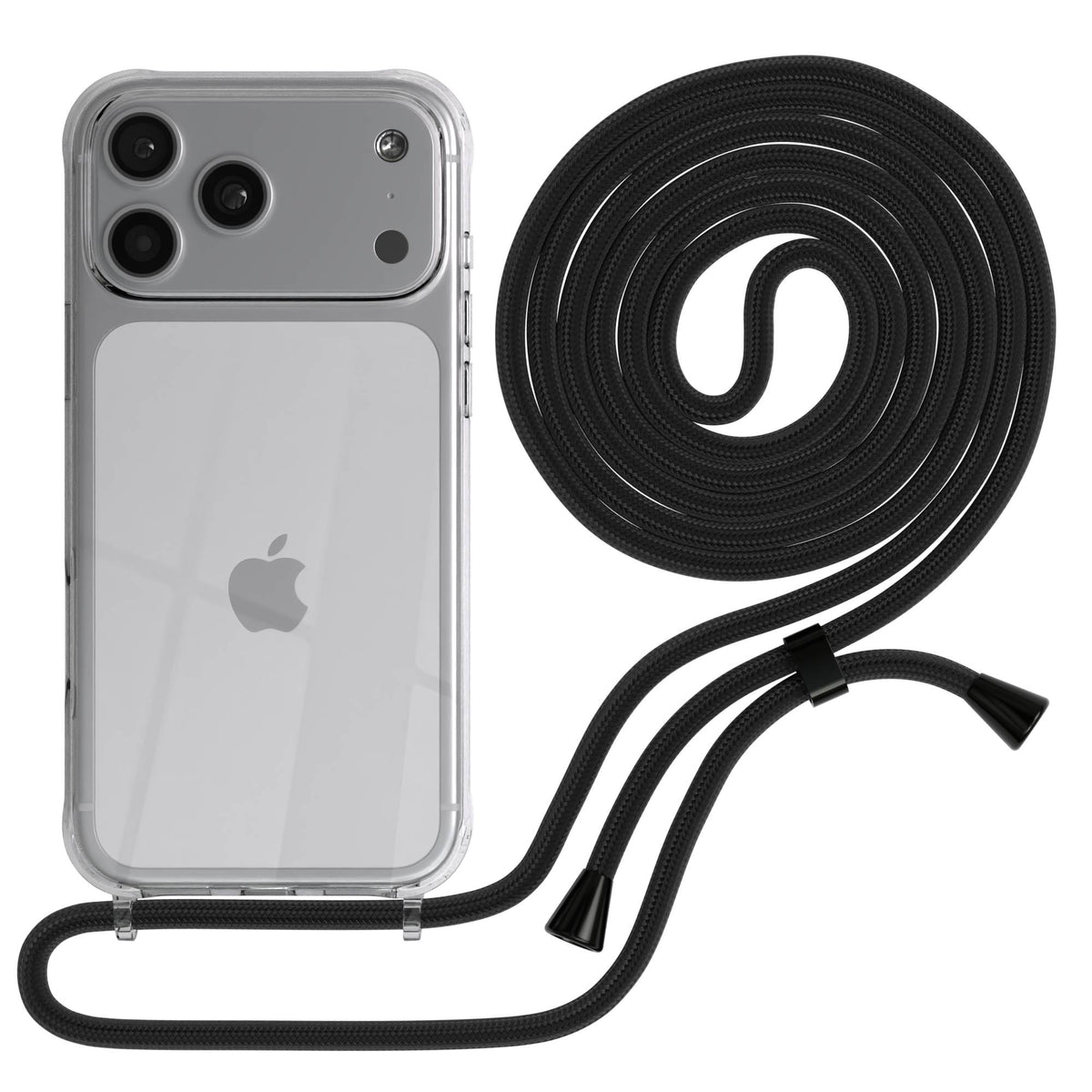 iPhone 17 Pro Max transparente Handykette mit verstellbarer Kordel TPU Hülle