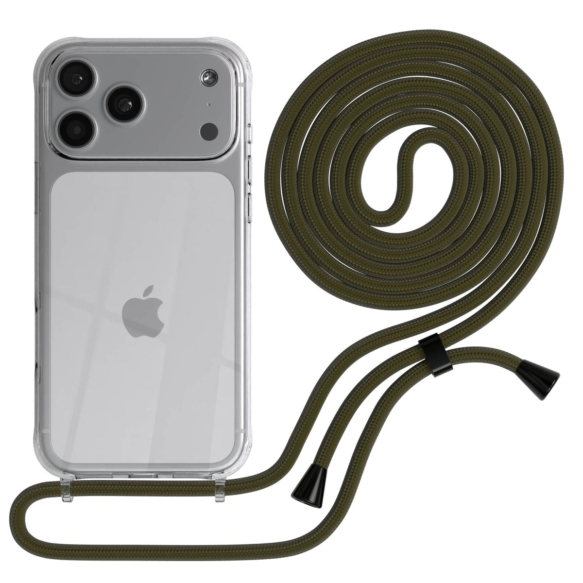 iPhone 17 Pro Max transparente Handykette mit verstellbarer Kordel TPU Hülle