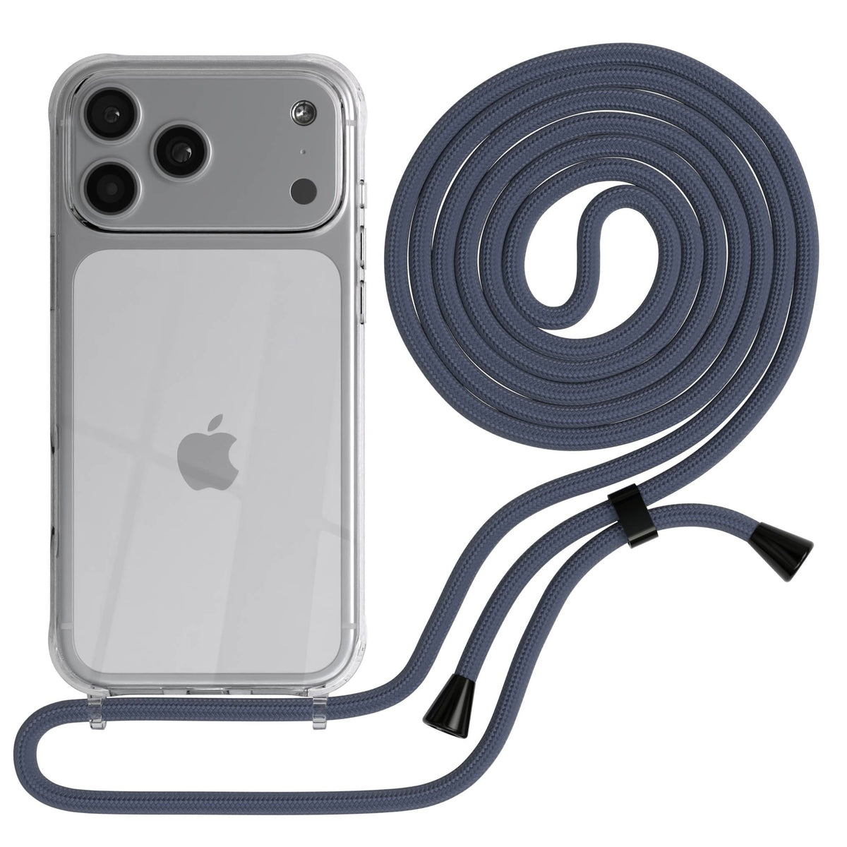 iPhone 17 Pro Max transparente Handykette mit verstellbarer Kordel TPU Hülle