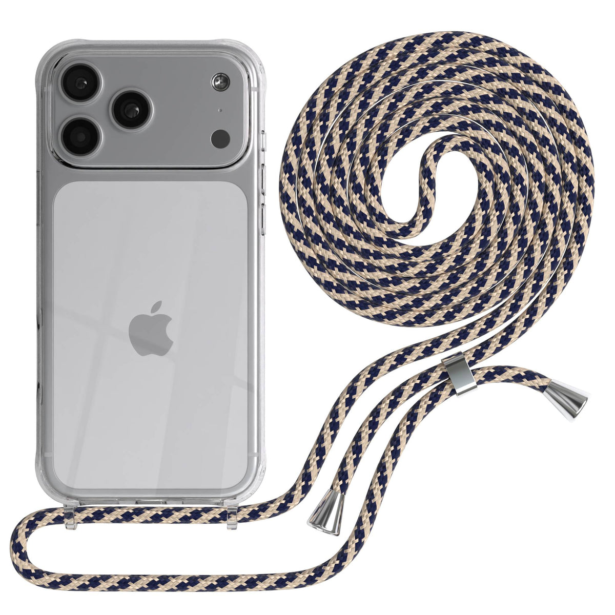 iPhone 17 Pro Max transparente Handykette mit verstellbarer Kordel TPU Hülle