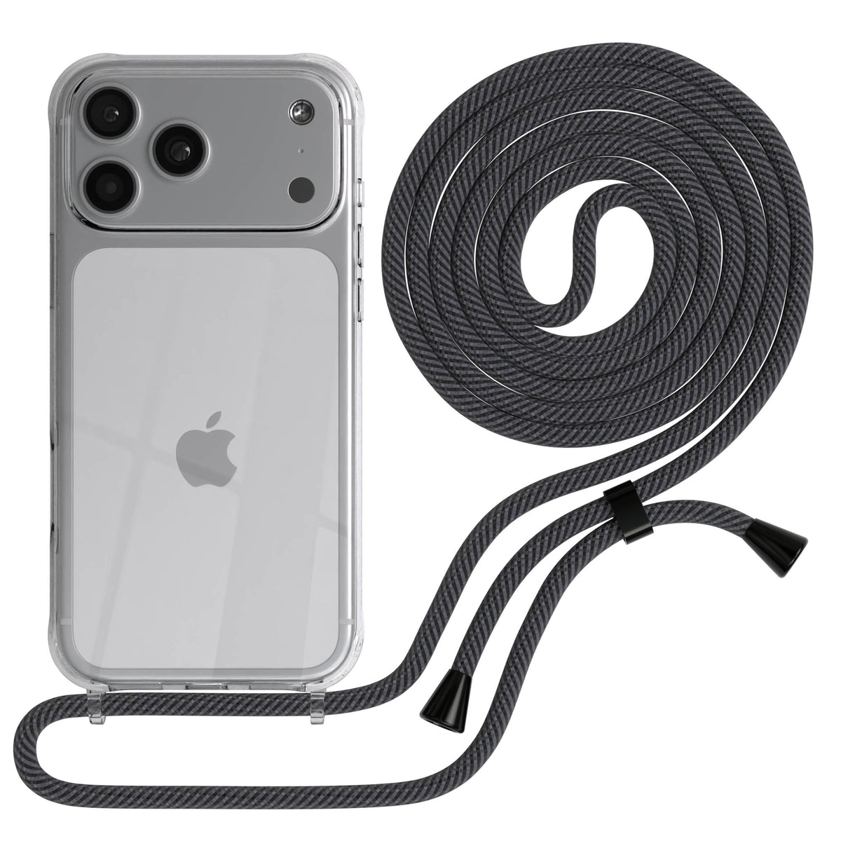 iPhone 17 Pro Max transparente Handykette mit verstellbarer Kordel TPU Hülle