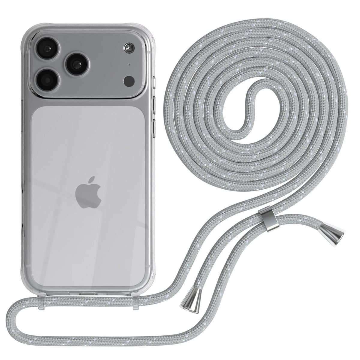 iPhone 17 Pro Max transparente Handykette mit verstellbarer Kordel TPU Hülle