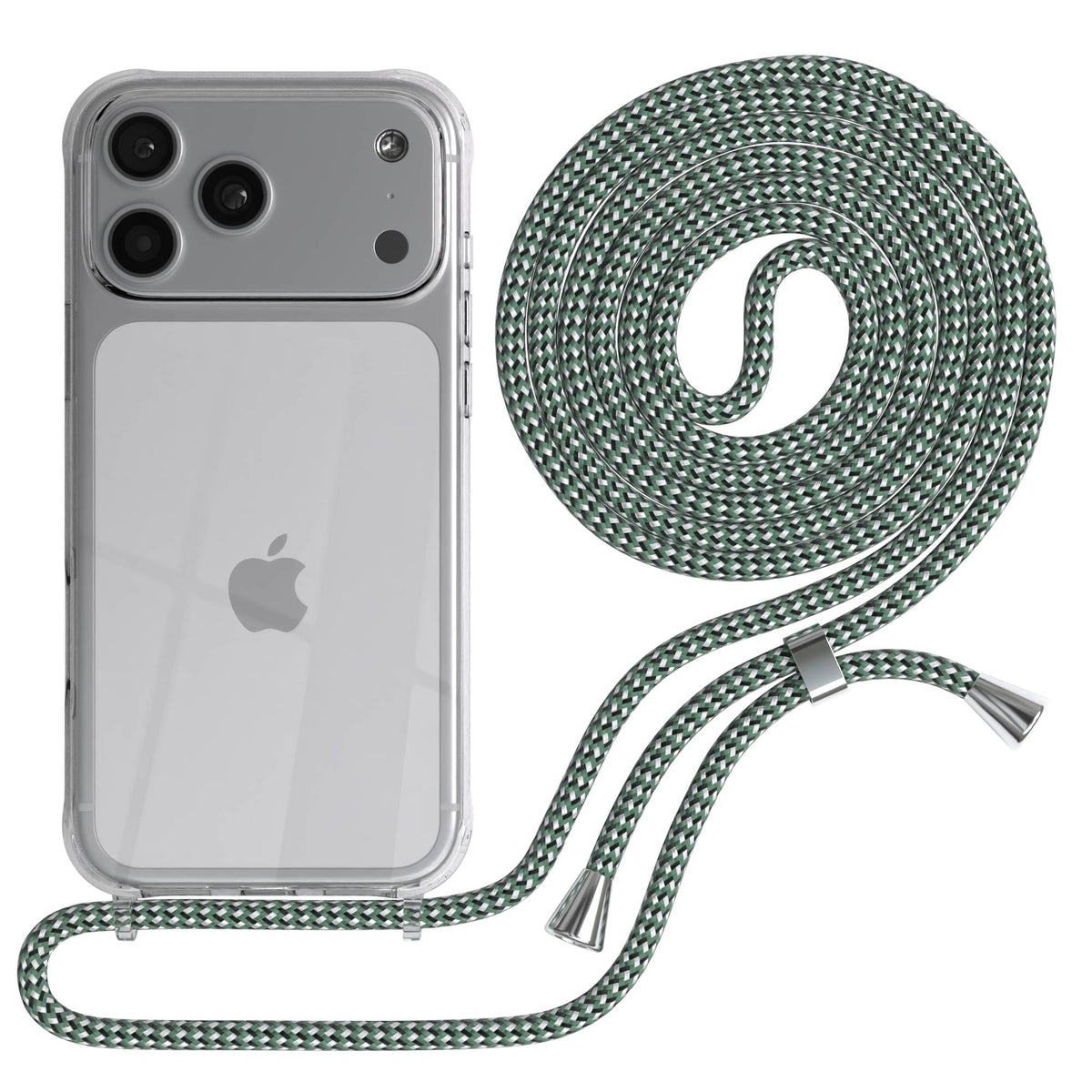 iPhone 17 Pro Max transparente Handykette mit verstellbarer Kordel TPU Hülle