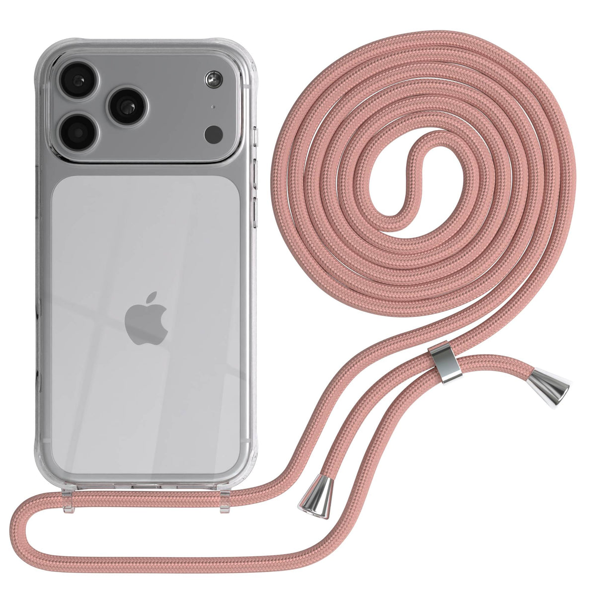 iPhone 17 Pro Max transparente Handykette mit verstellbarer Kordel TPU Hülle