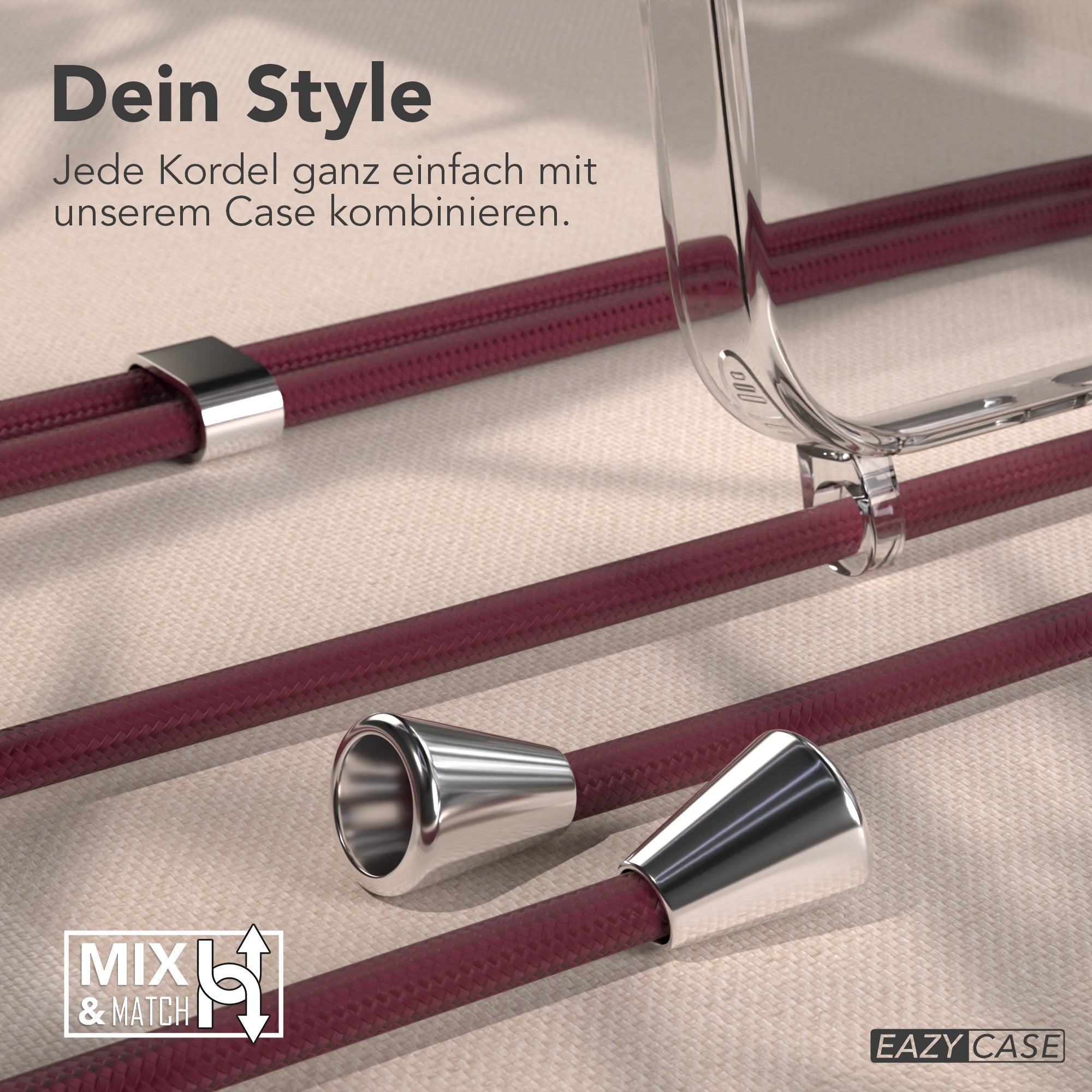 iPhone 17 Pro Max transparente Hülle + Kordel mit MagSafe