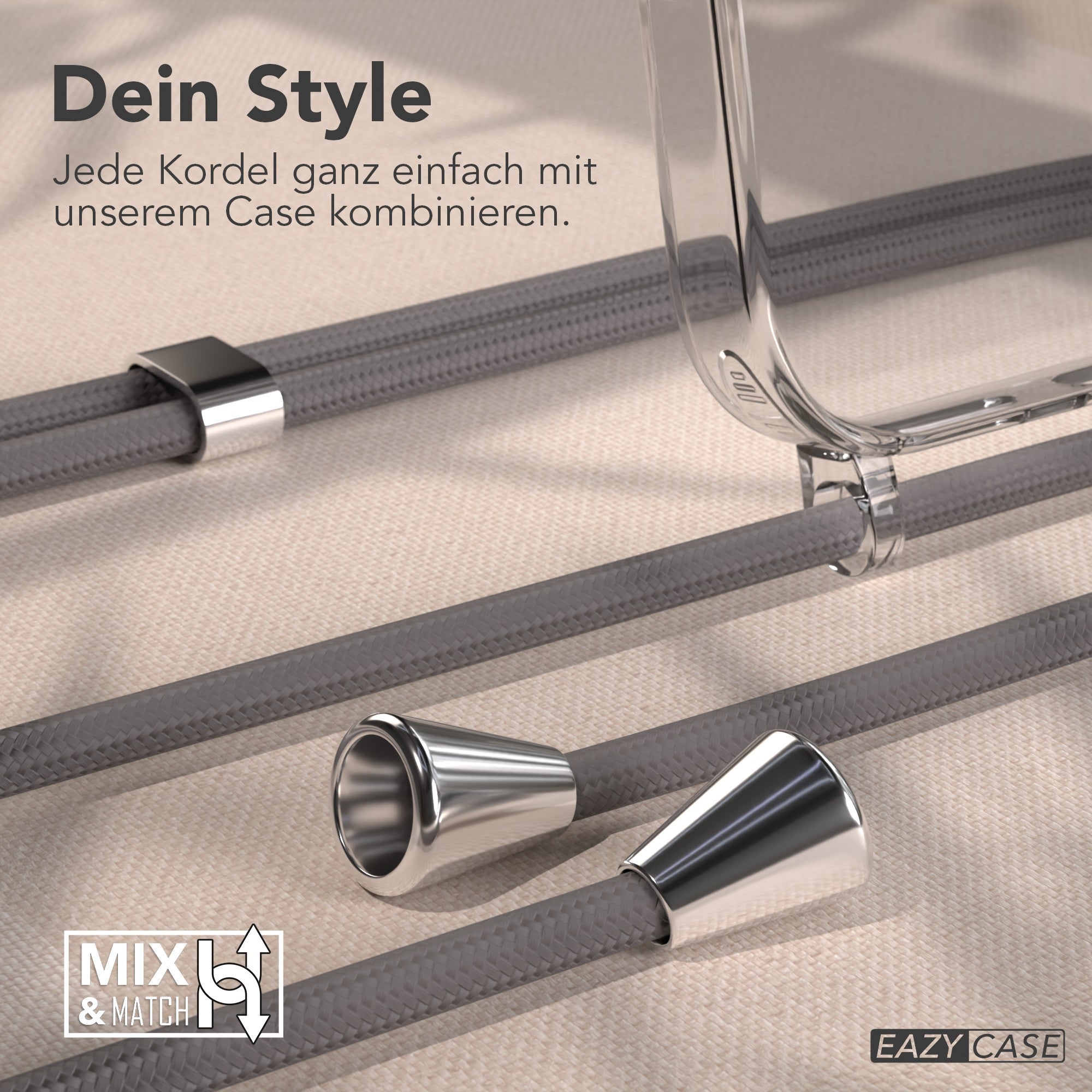 iPhone 17 Pro Max transparente Hülle + Kordel mit MagSafe