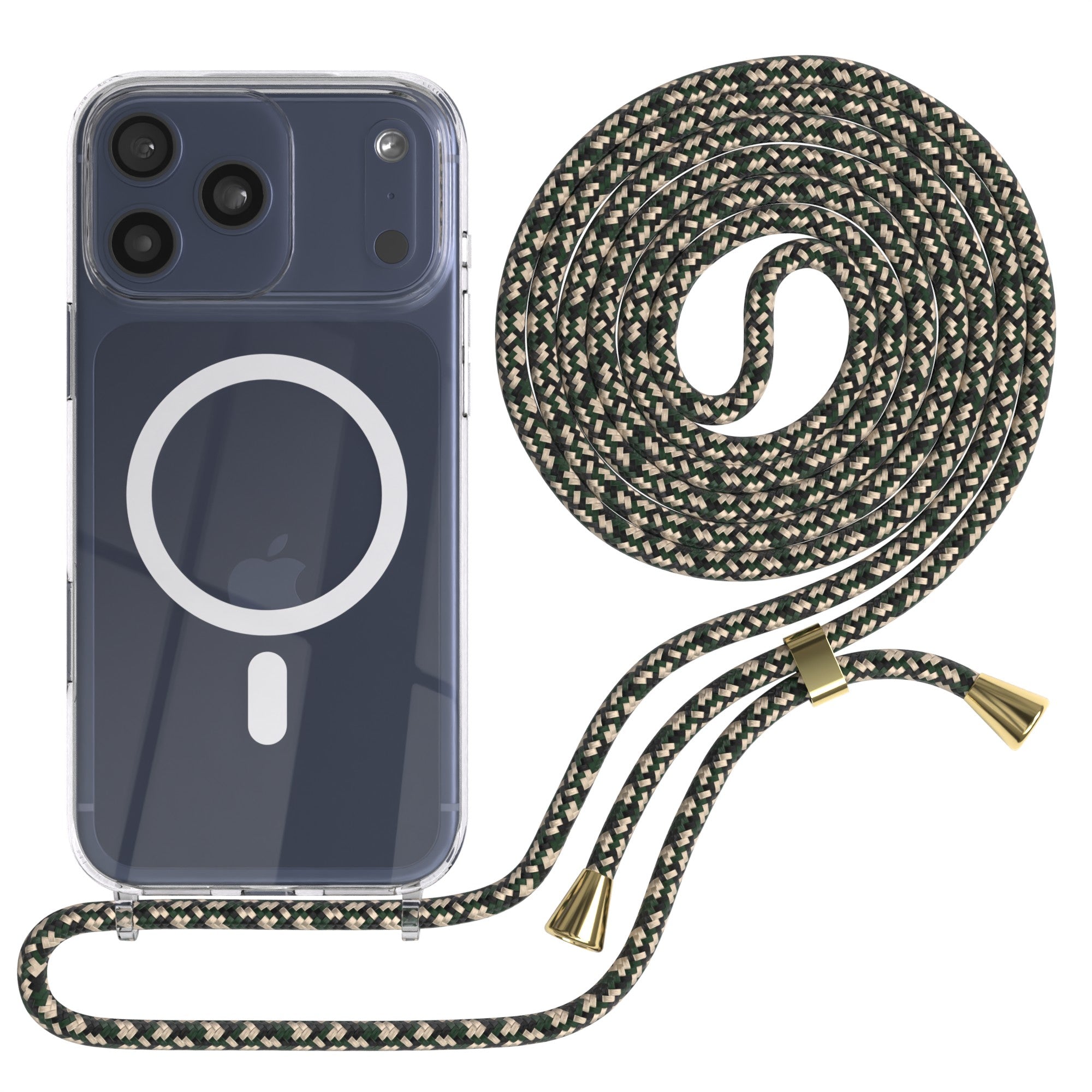 iPhone 17 Pro Max transparente Hülle + Kordel mit MagSafe