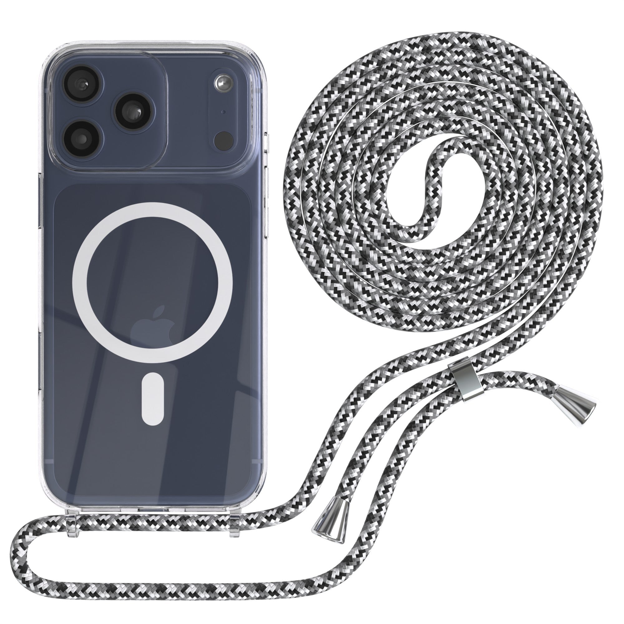 iPhone 17 Pro Max transparente Hülle + Kordel mit MagSafe