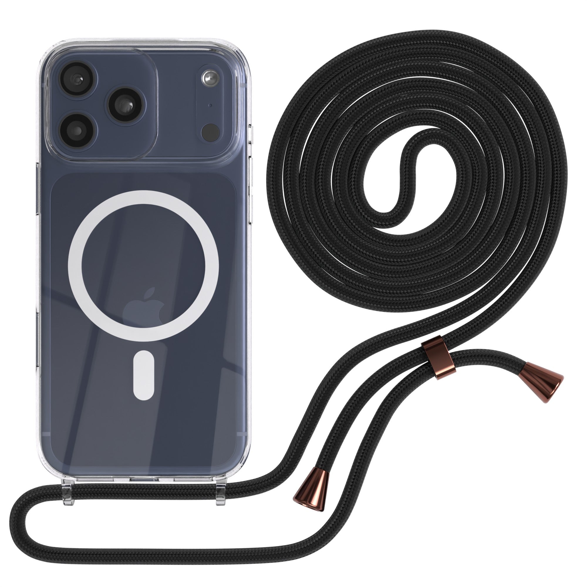 iPhone 17 Pro Max transparente Hülle + Kordel mit MagSafe