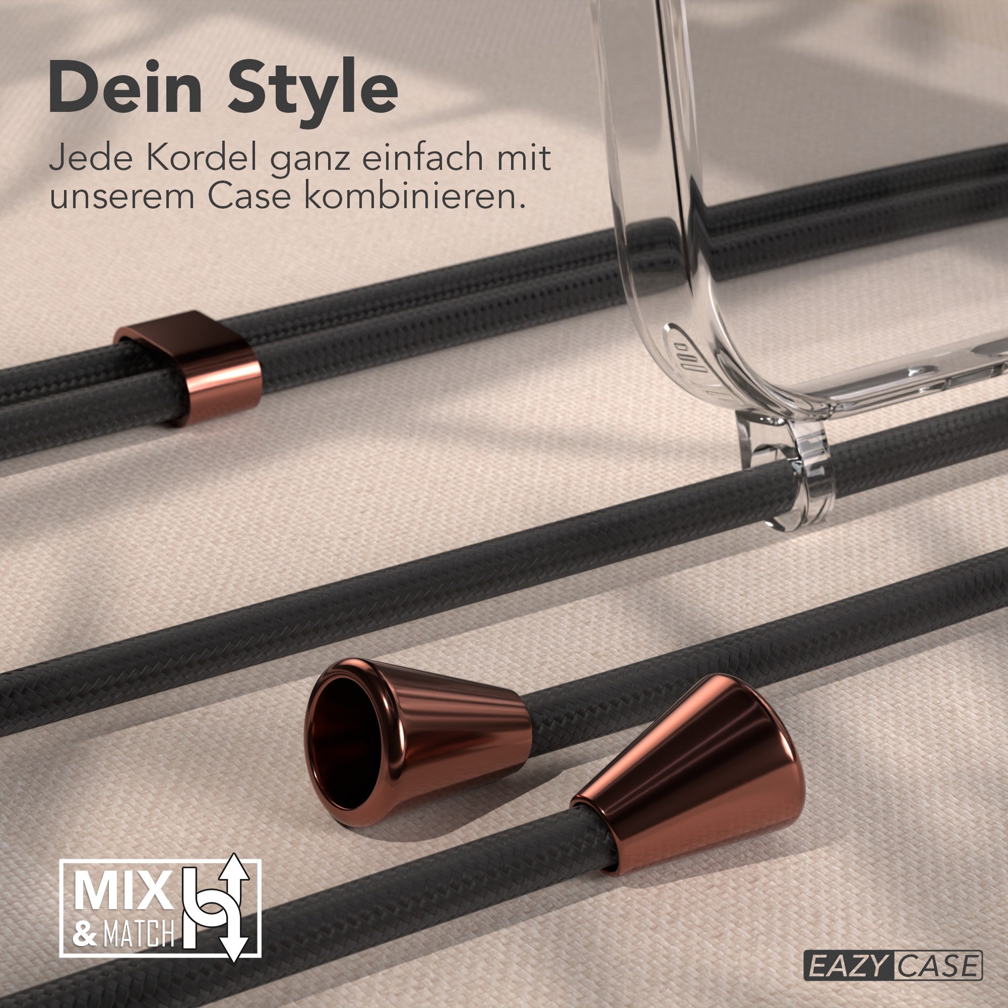 iPhone 17 Pro Max transparente Hülle + Kordel mit MagSafe