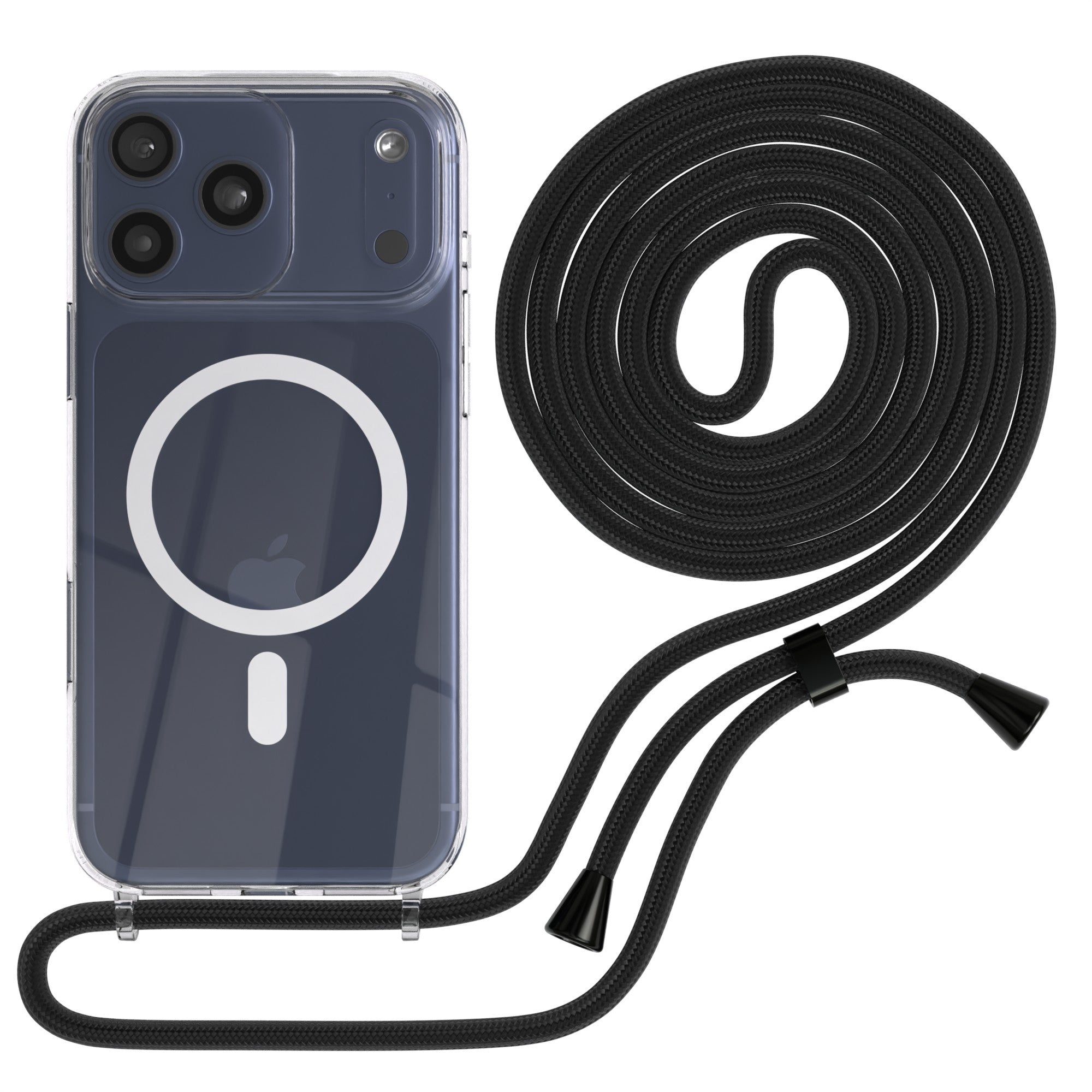 iPhone 17 Pro Max transparente Hülle + Kordel mit MagSafe