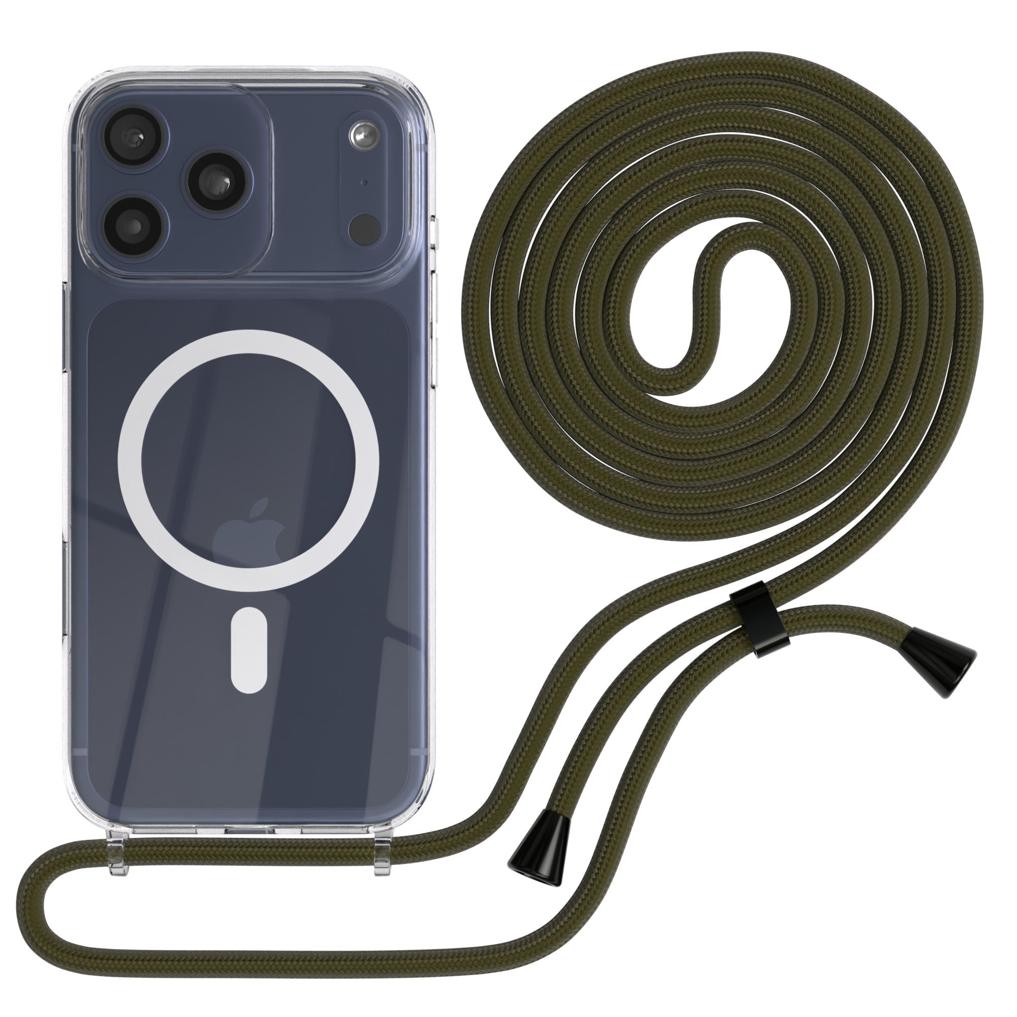 iPhone 17 Pro Max transparente Hülle + Kordel mit MagSafe