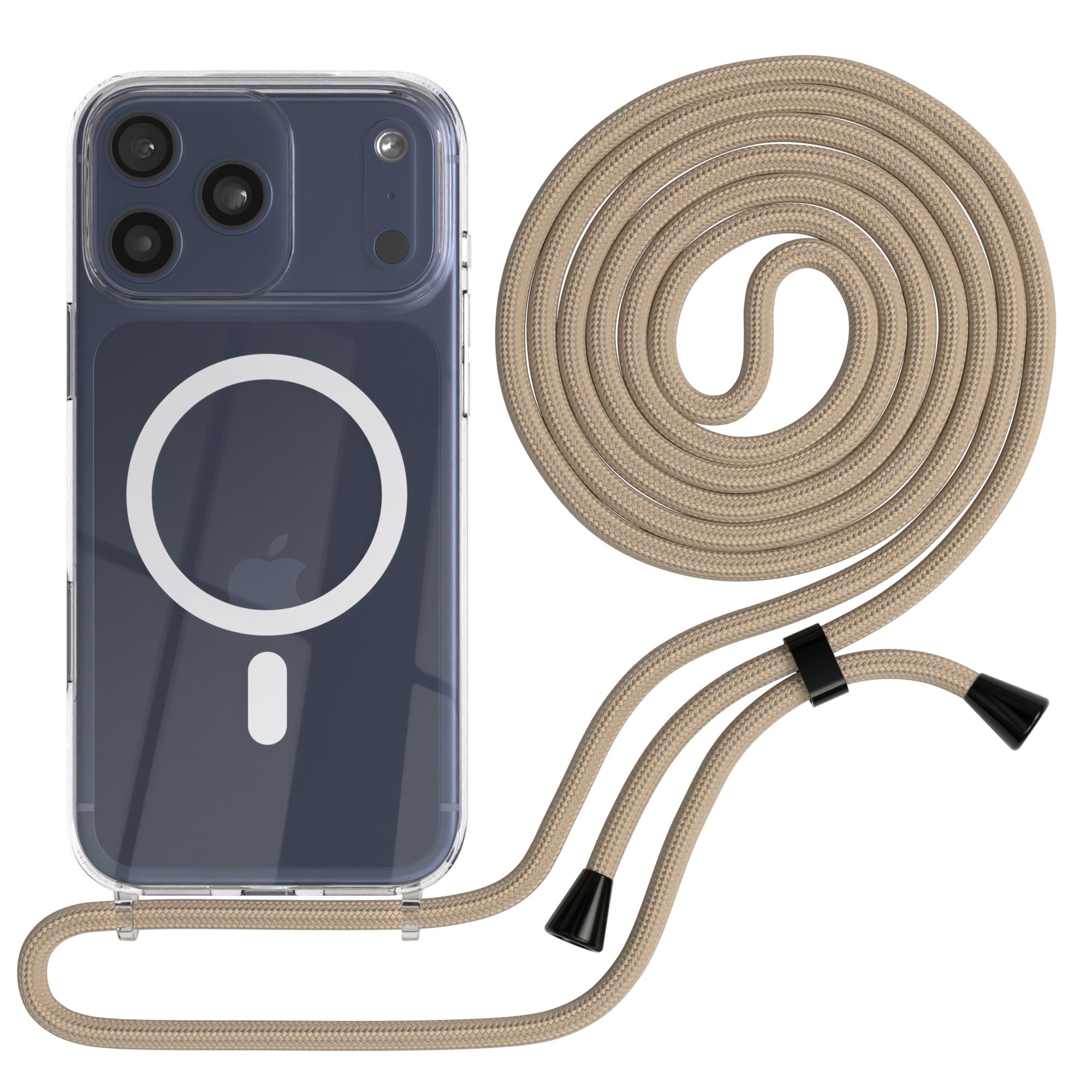 iPhone 17 Pro Max transparente Hülle + Kordel mit MagSafe