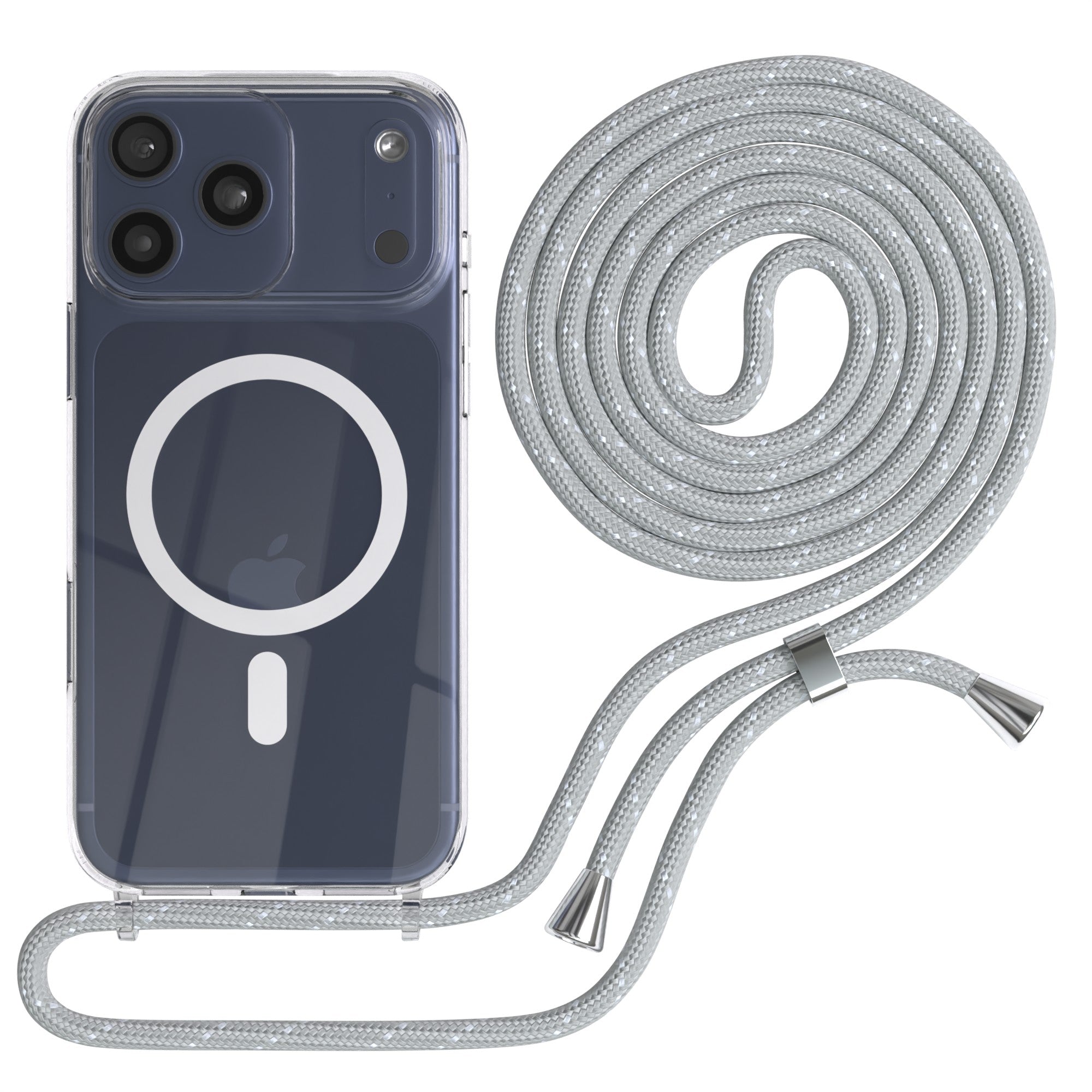 iPhone 17 Pro Max transparente Hülle + Kordel mit MagSafe