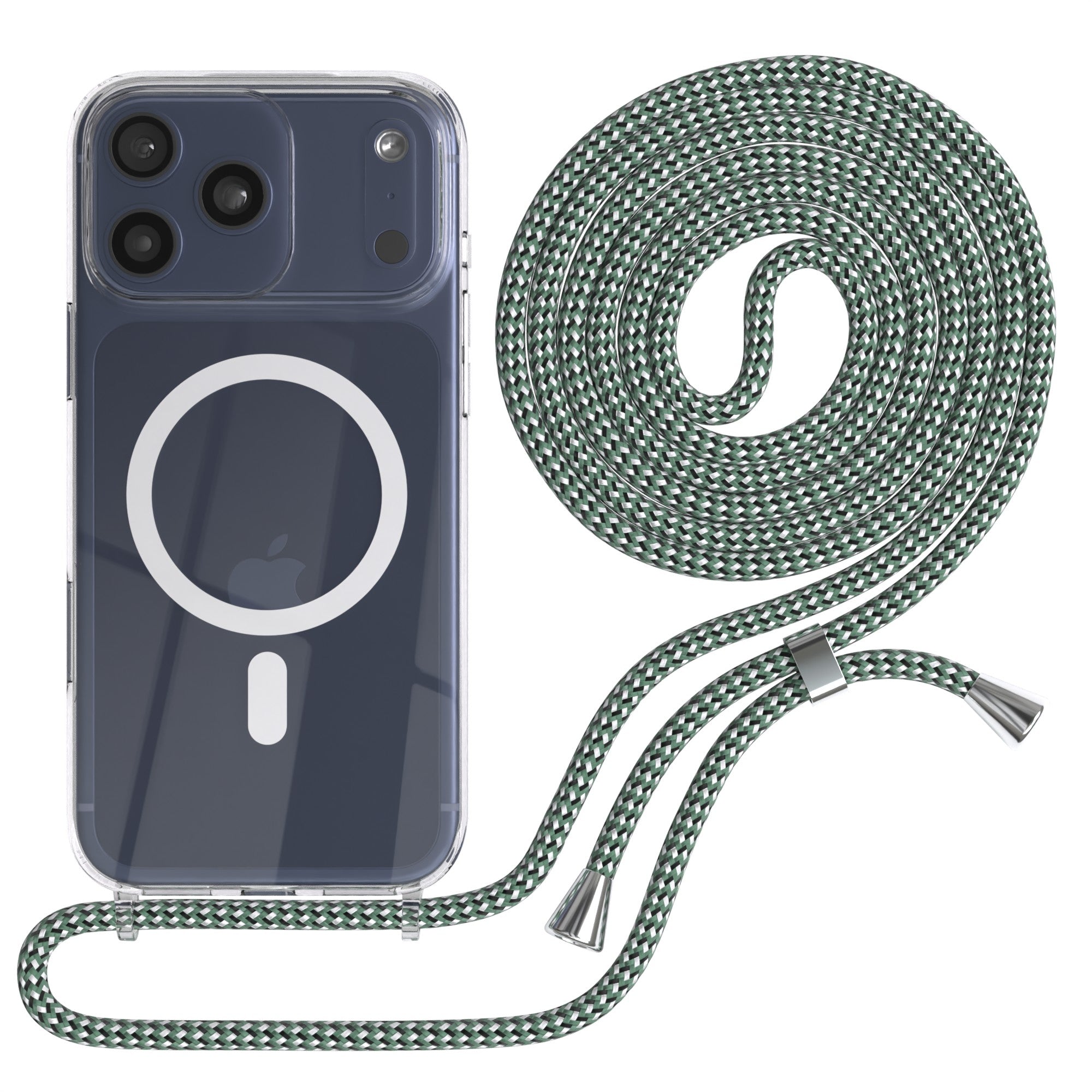 iPhone 17 Pro Max transparente Hülle + Kordel mit MagSafe