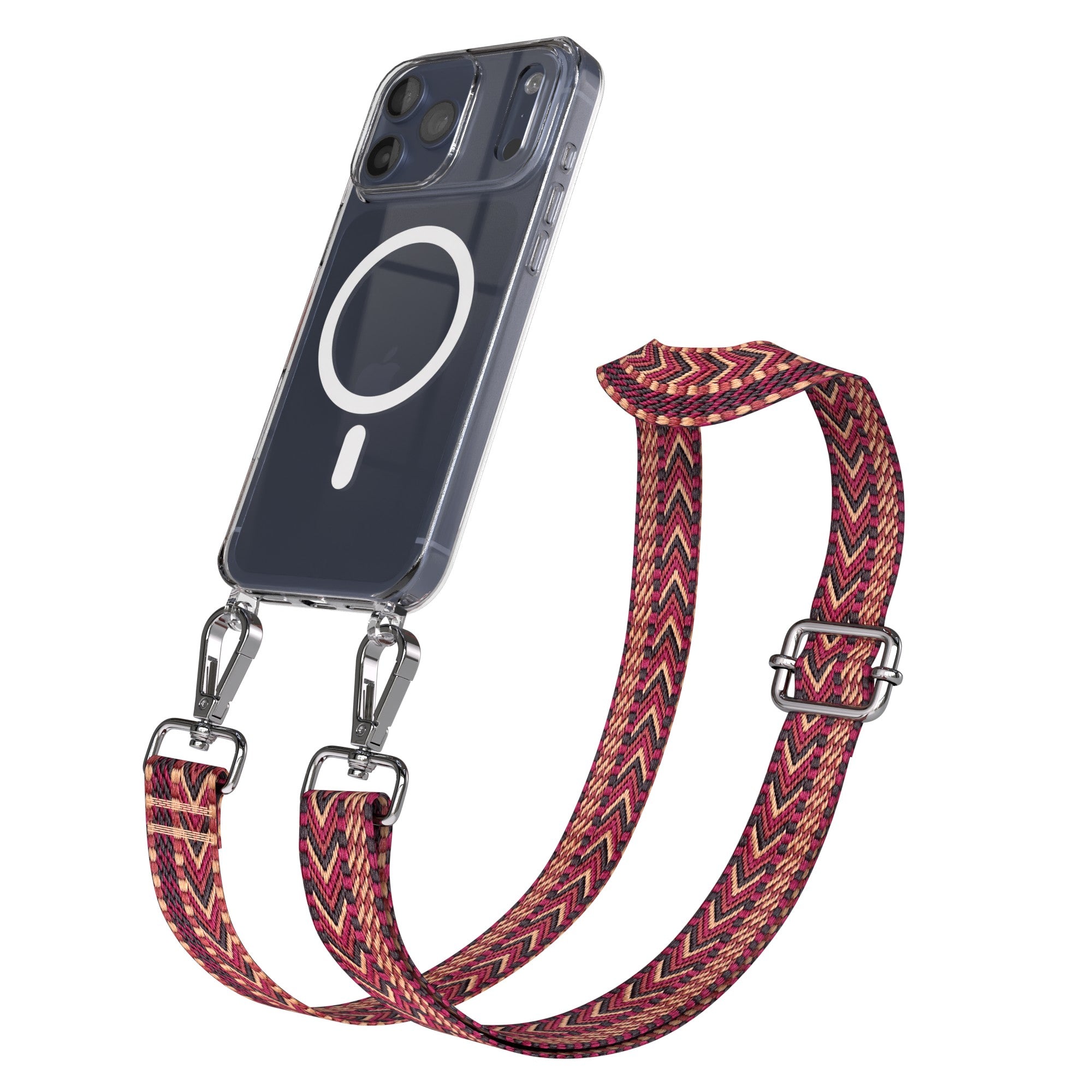 iPhone 17 Pro Max MagSafe Hülle mit verstellbarer Boho Handykette