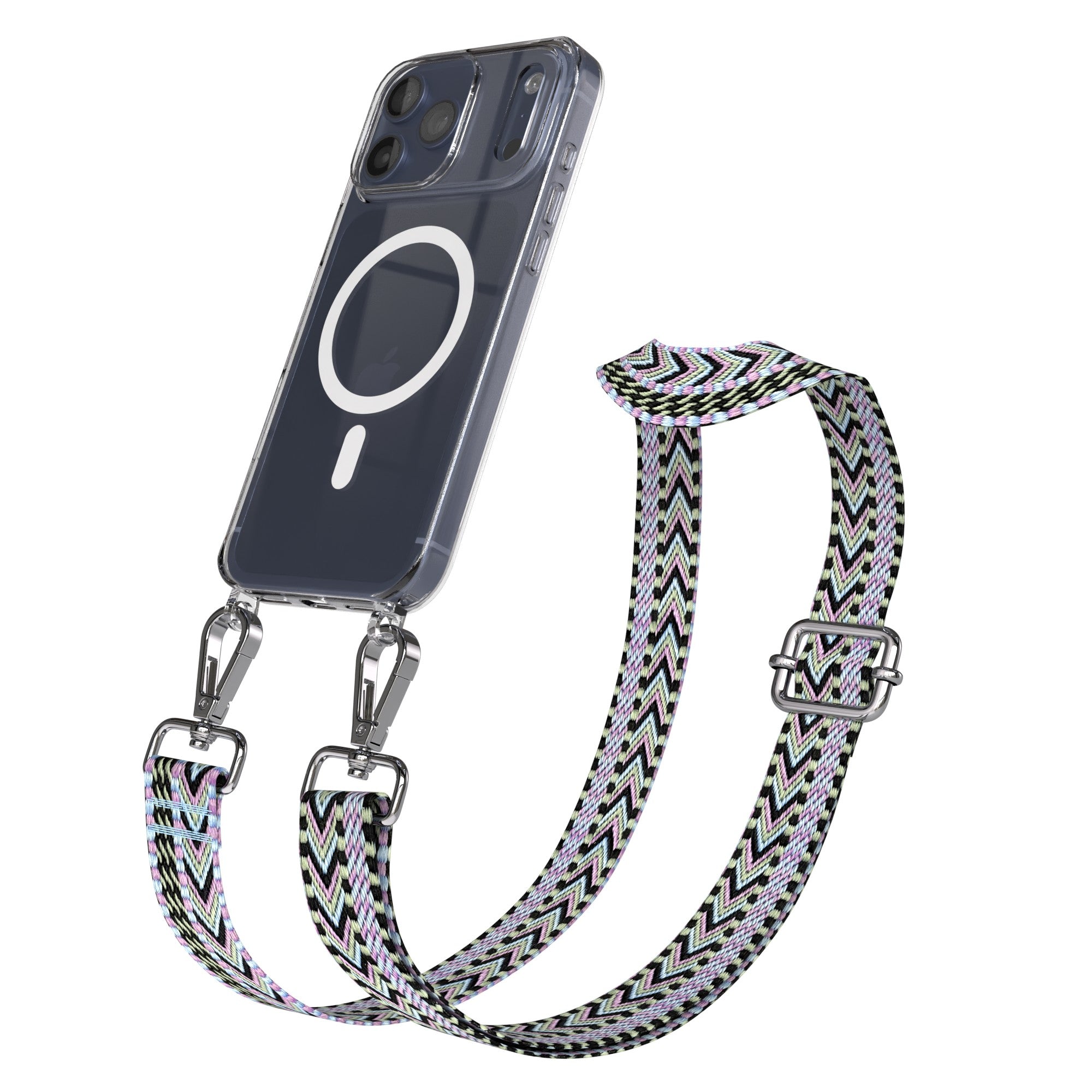 iPhone 17 Pro Max MagSafe Hülle mit verstellbarer Boho Handykette