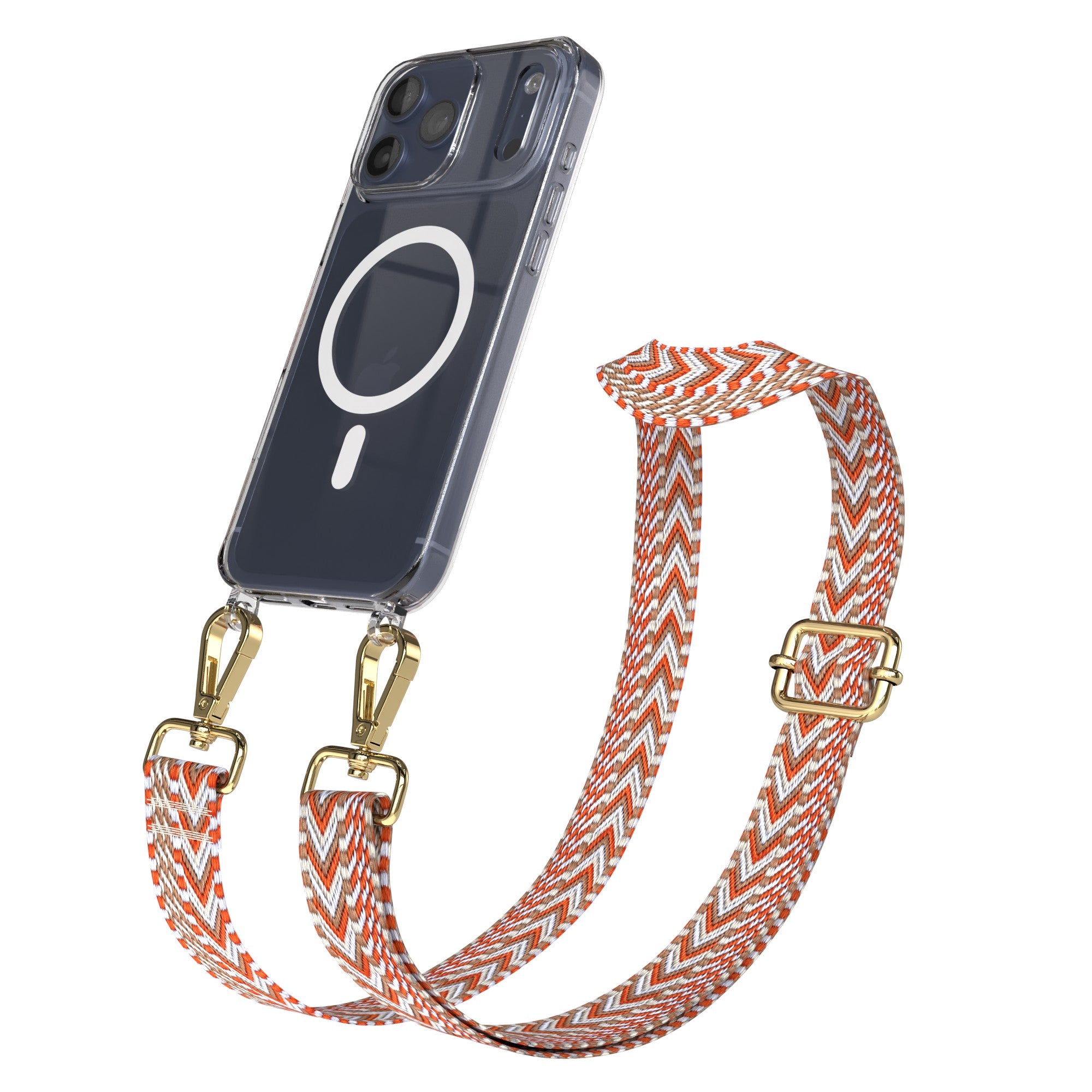 iPhone 17 Pro Max MagSafe Hülle mit verstellbarer Boho Handykette