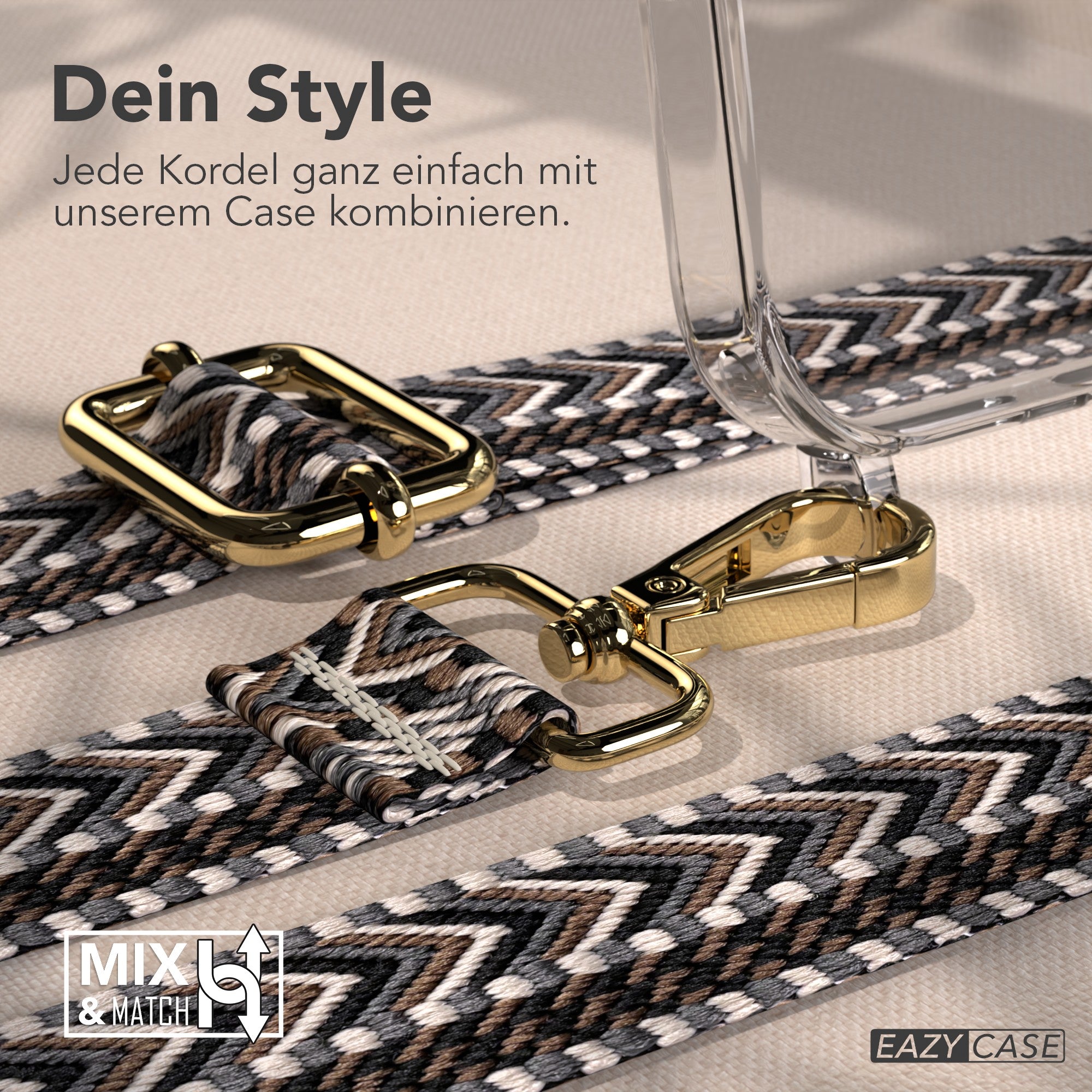 iPhone 17 Pro Max MagSafe Hülle mit verstellbarer Boho Handykette