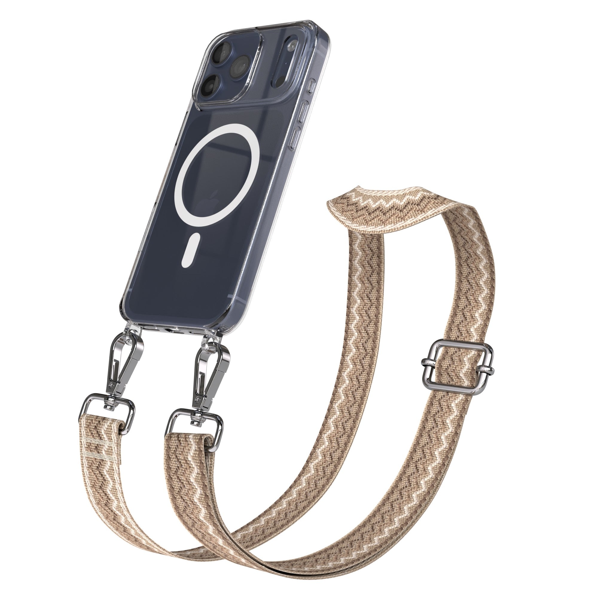 iPhone 17 Pro Max MagSafe Hülle mit verstellbarer Boho Handykette