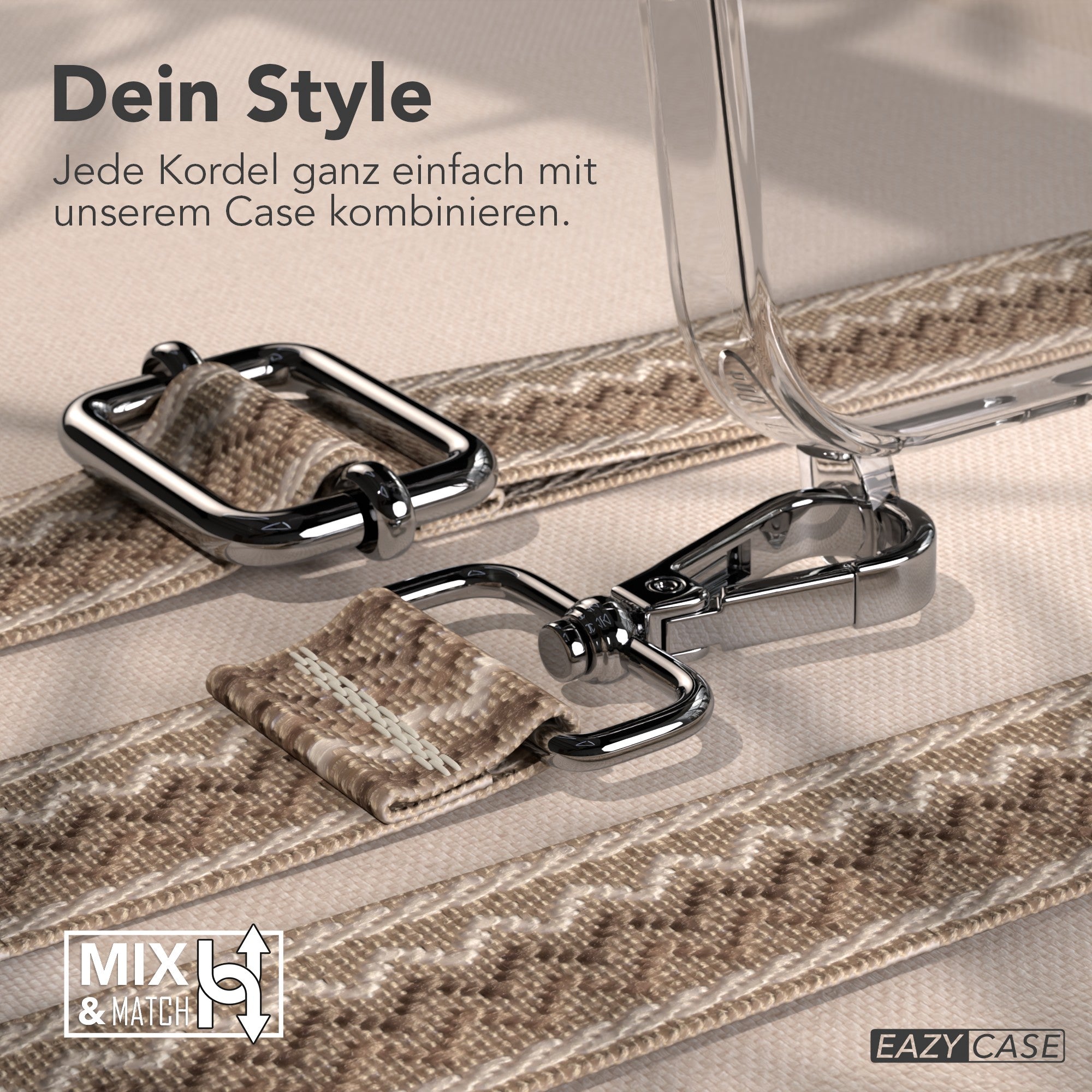 iPhone 17 Pro Max MagSafe Hülle mit verstellbarer Boho Handykette
