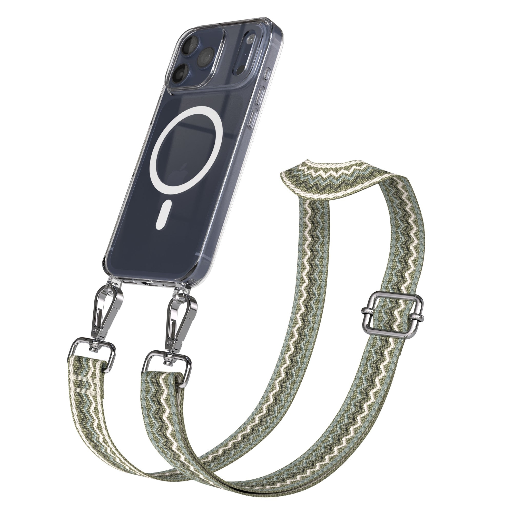 iPhone 17 Pro Max MagSafe Hülle mit verstellbarer Boho Handykette