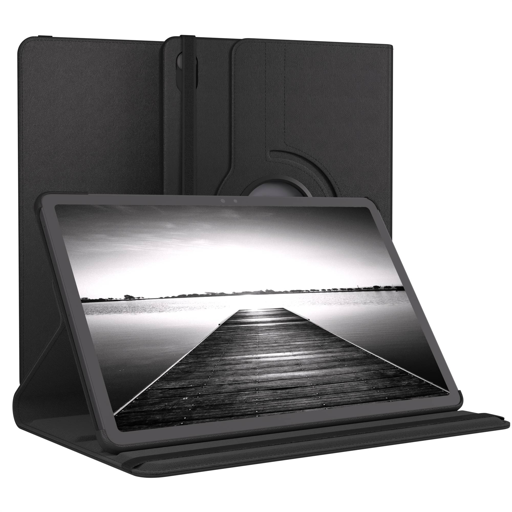 Samsung Galaxy Tab S11 drehbare Tablethülle 360 Grad Rotation Ständerfunktion EAZY CASE #farbe_schwarz
