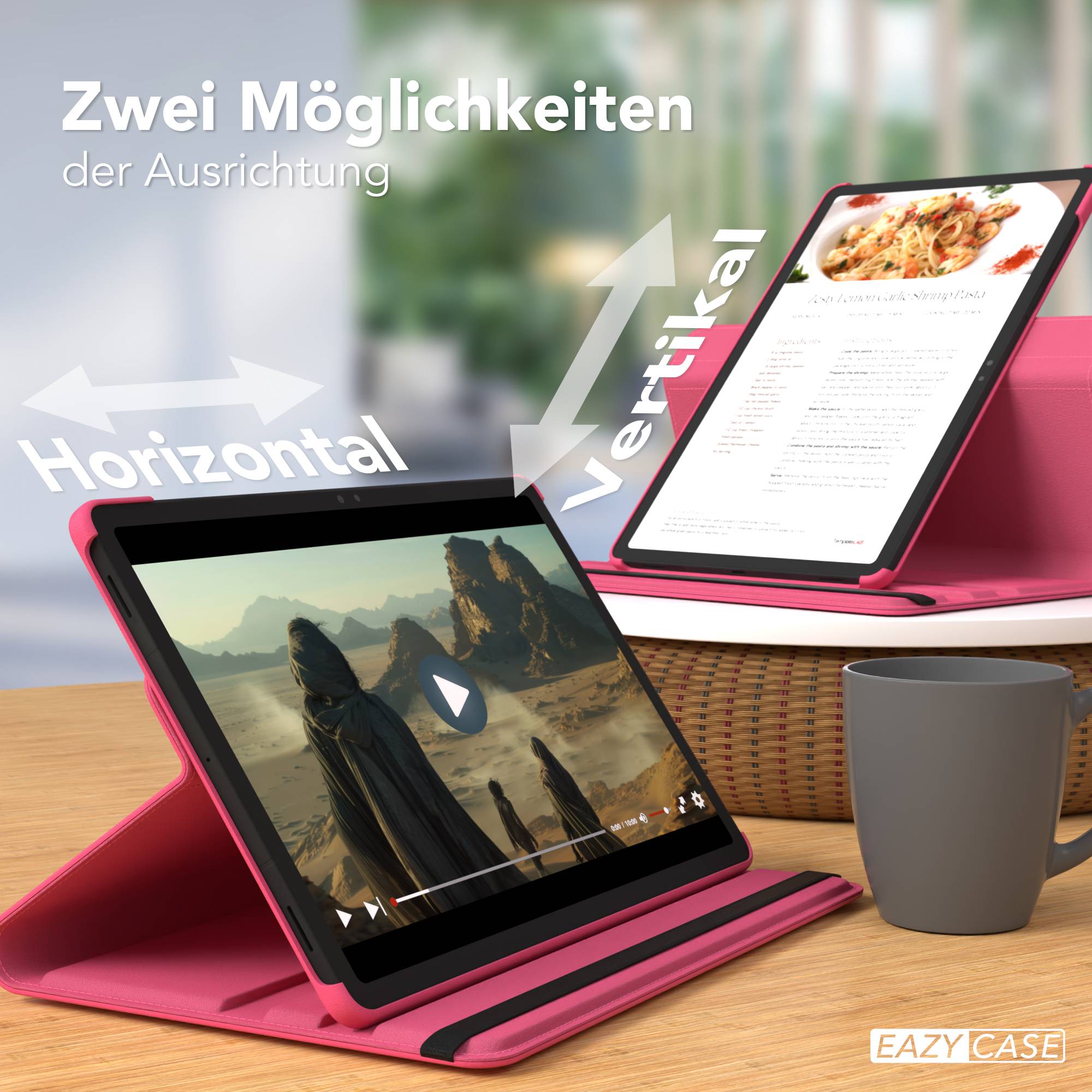 Samsung Galaxy Tab S11 drehbare Tablethülle 360 Grad Rotation Ständerfunktion EAZY CASE