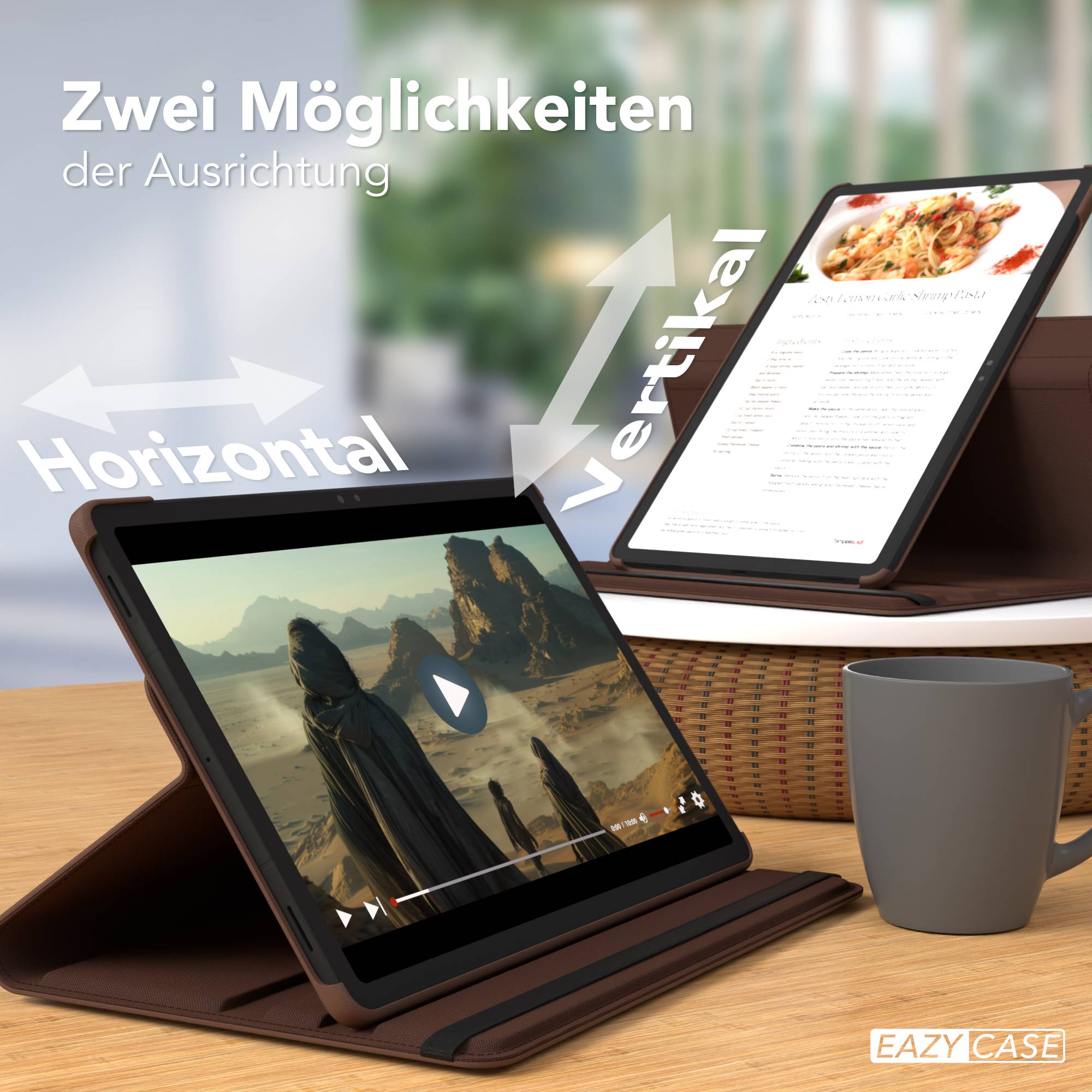 Samsung Galaxy Tab S11 drehbare Tablethülle 360 Grad Rotation Ständerfunktion EAZY CASE