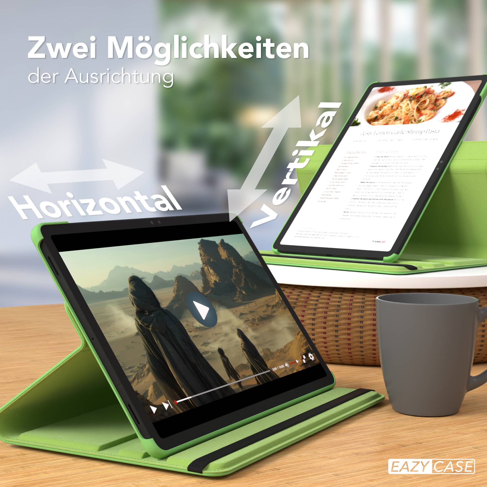 Samsung Galaxy Tab S11 drehbare Tablethülle 360 Grad Rotation Ständerfunktion EAZY CASE