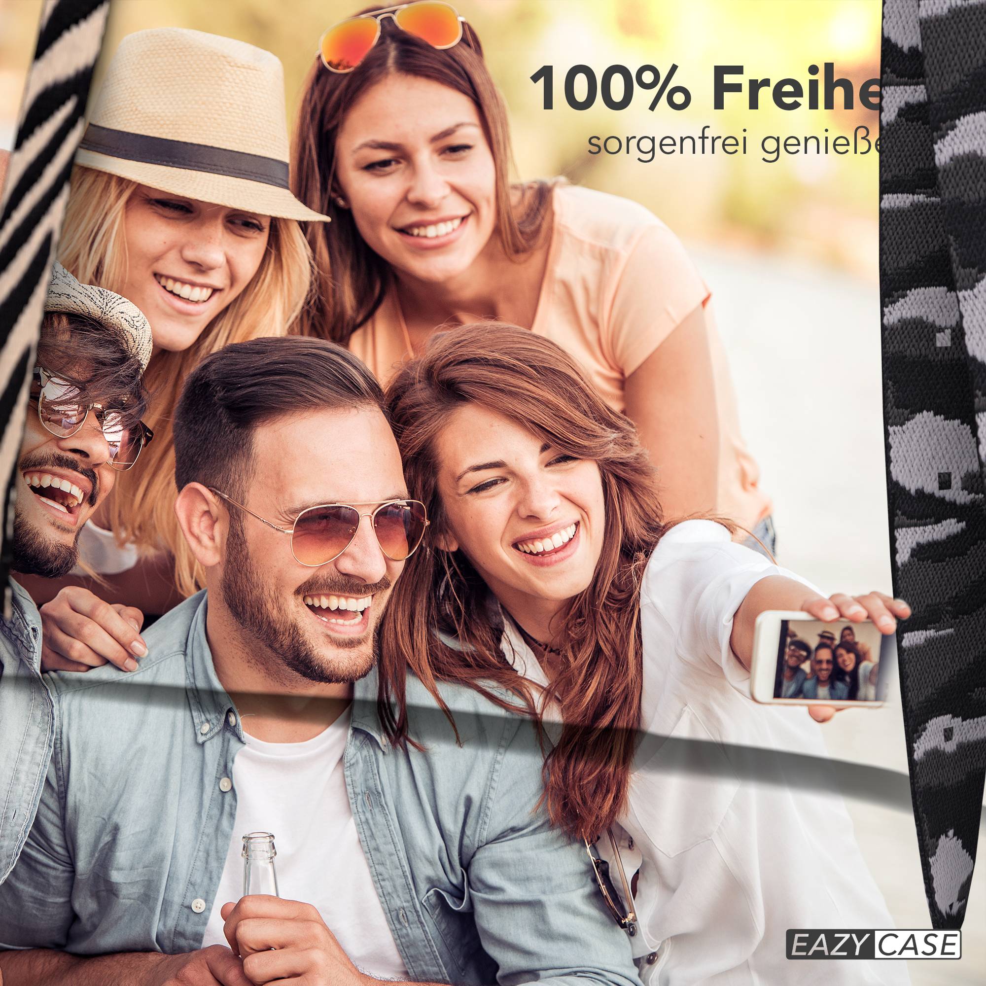 iPhone 16e Handykette mit verstellbarem Boho Band von EAZY CASE