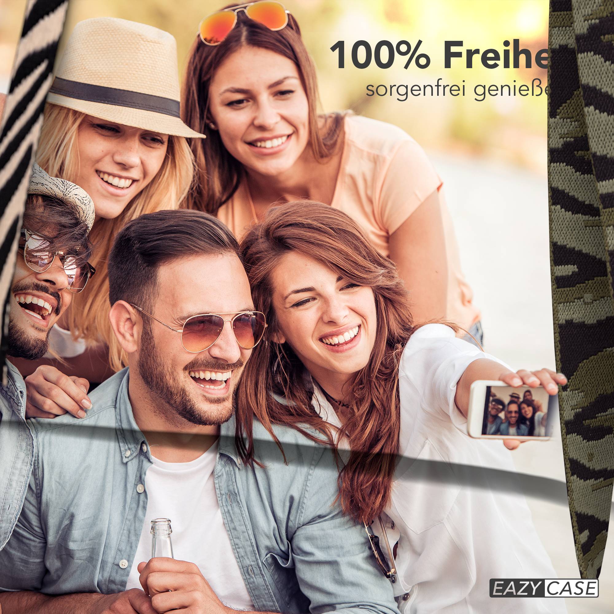 iPhone 16e Handykette mit verstellbarem Boho Band von EAZY CASE
