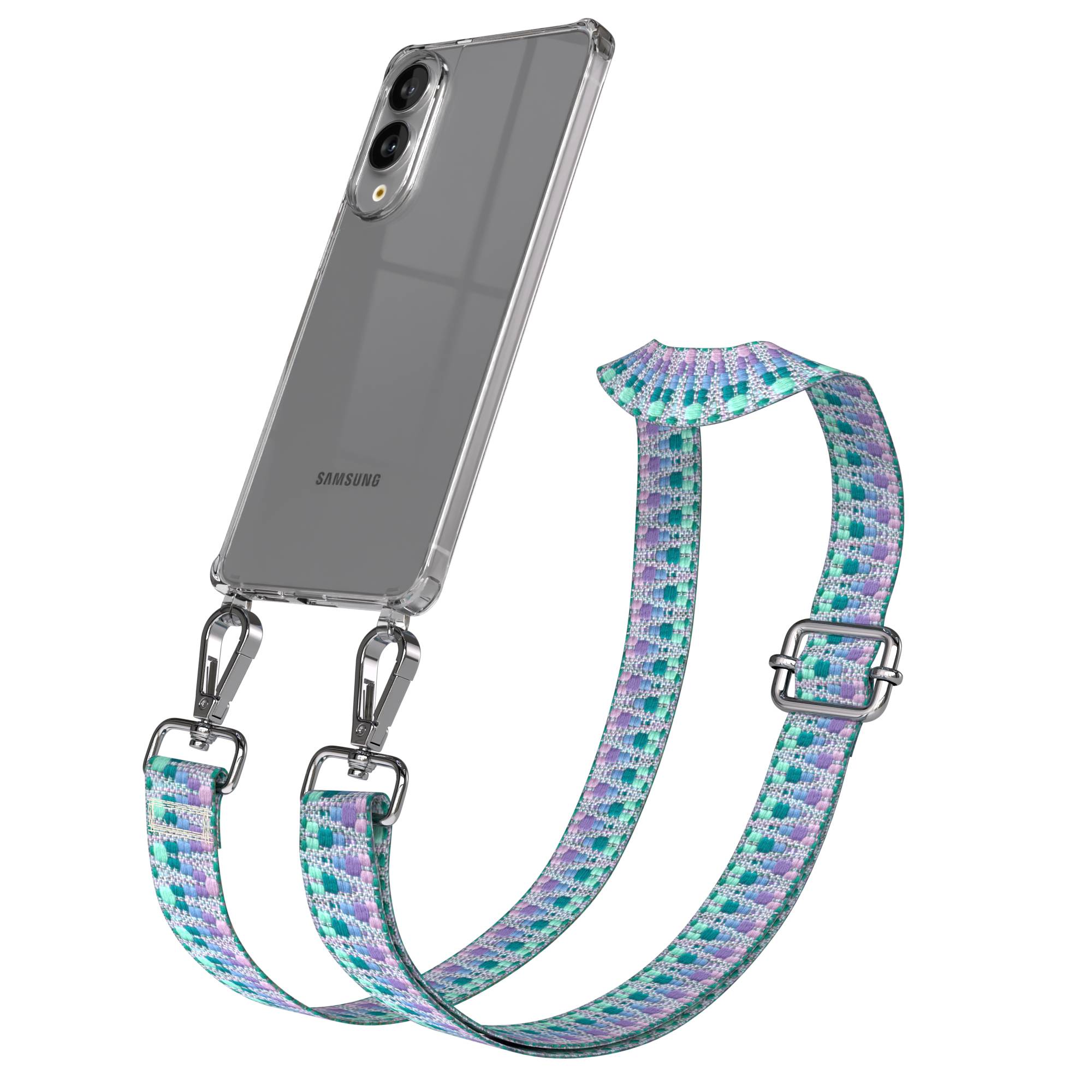 Samsung Galaxy S25 Edge Handykette mit verstellbarem Boho Trageriemen