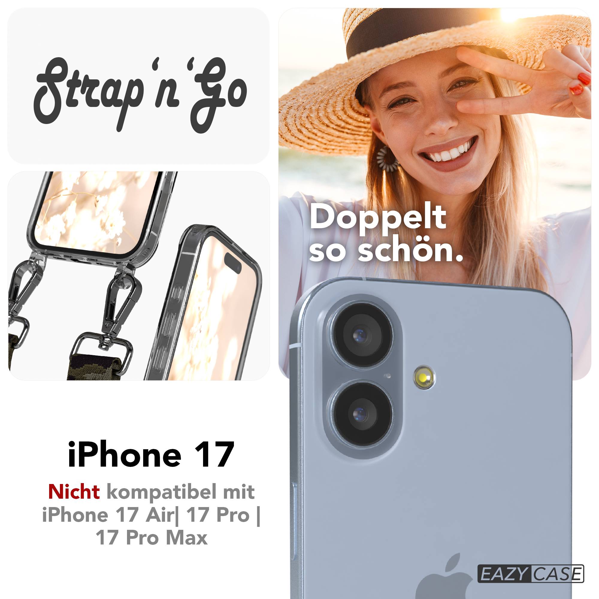 iPhone 17 Handykette mit verstellbarem Boho Band zum Umhängen