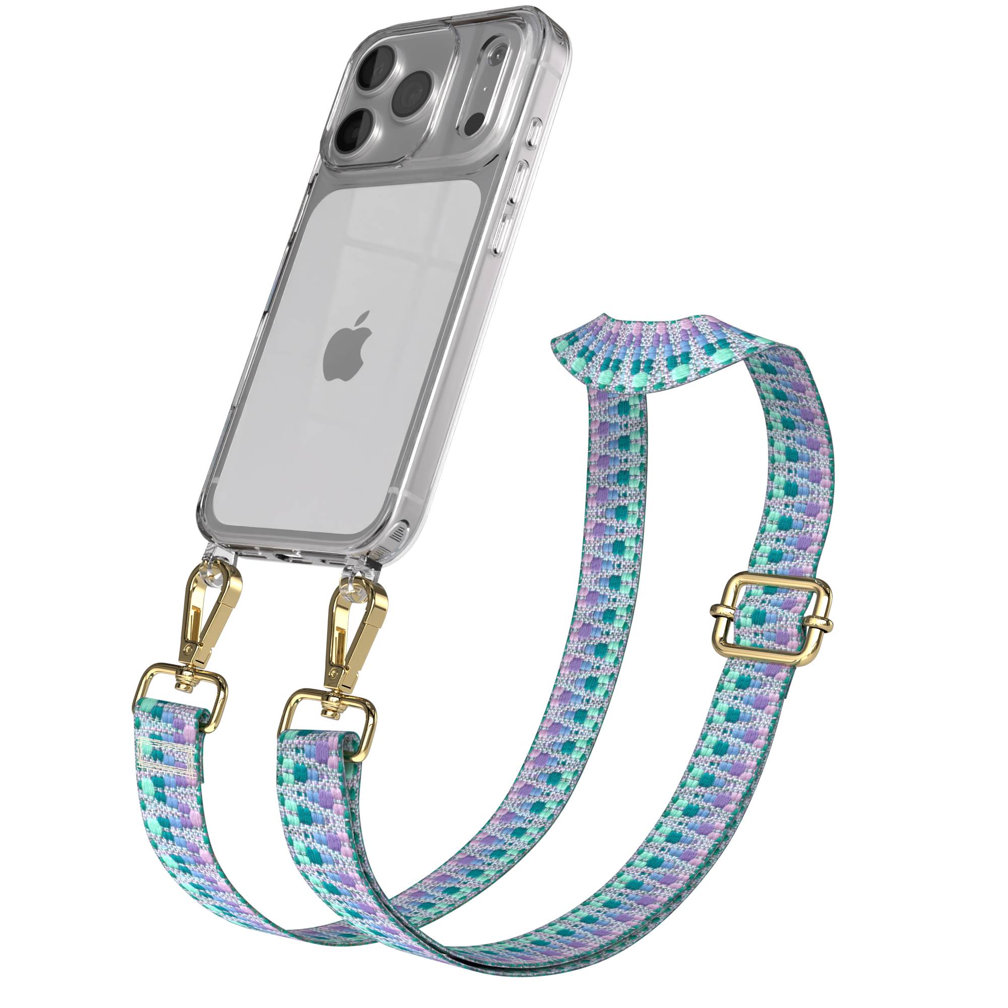 iPhone 17 Pro Handykette mit Boho Band verstellbar