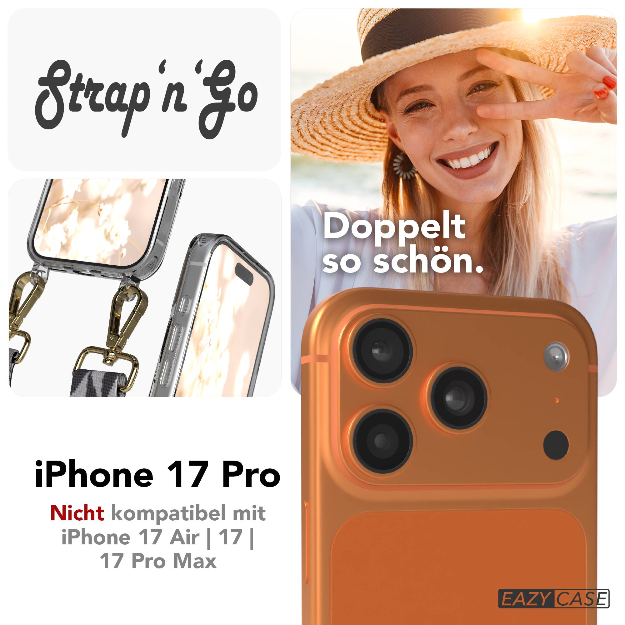 iPhone 17 Pro Handykette mit Boho Band verstellbar